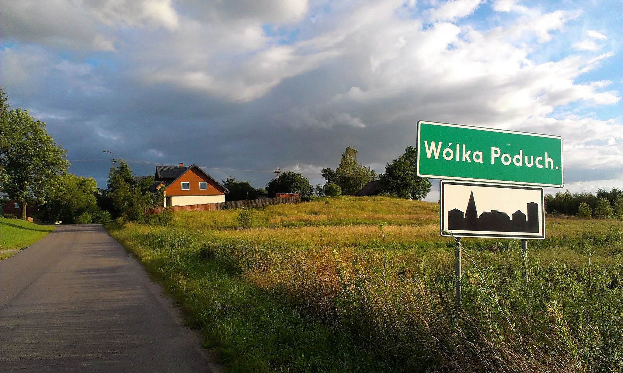 Photo showing: Gniazdo bociana białego znajdujące się we wsi Wólka Poduchowna
