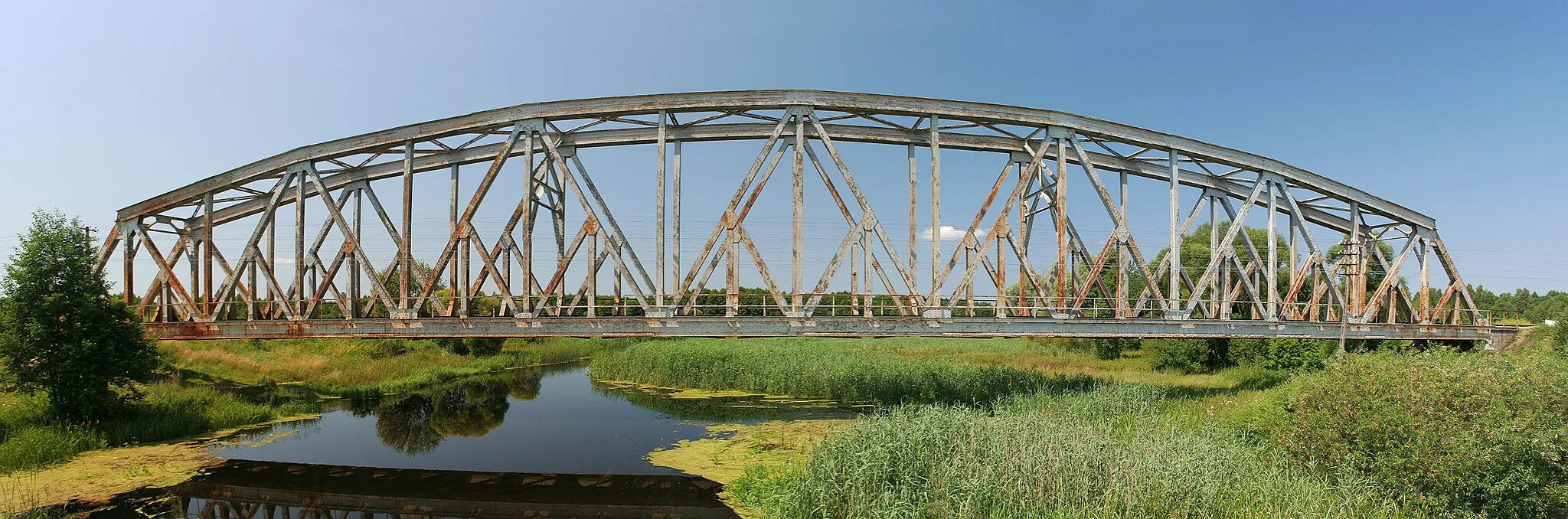 Photo showing: Railway bridge over Biebrza.