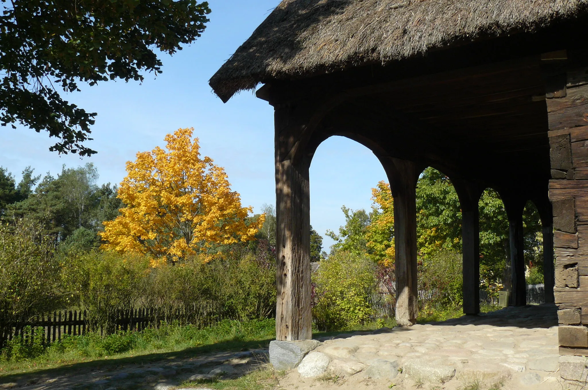 Photo showing: Wdzydze Kiszewskie - Kashubian Ethnographic Park - a mennonite house from 1787 originally located in Lipuska Huta