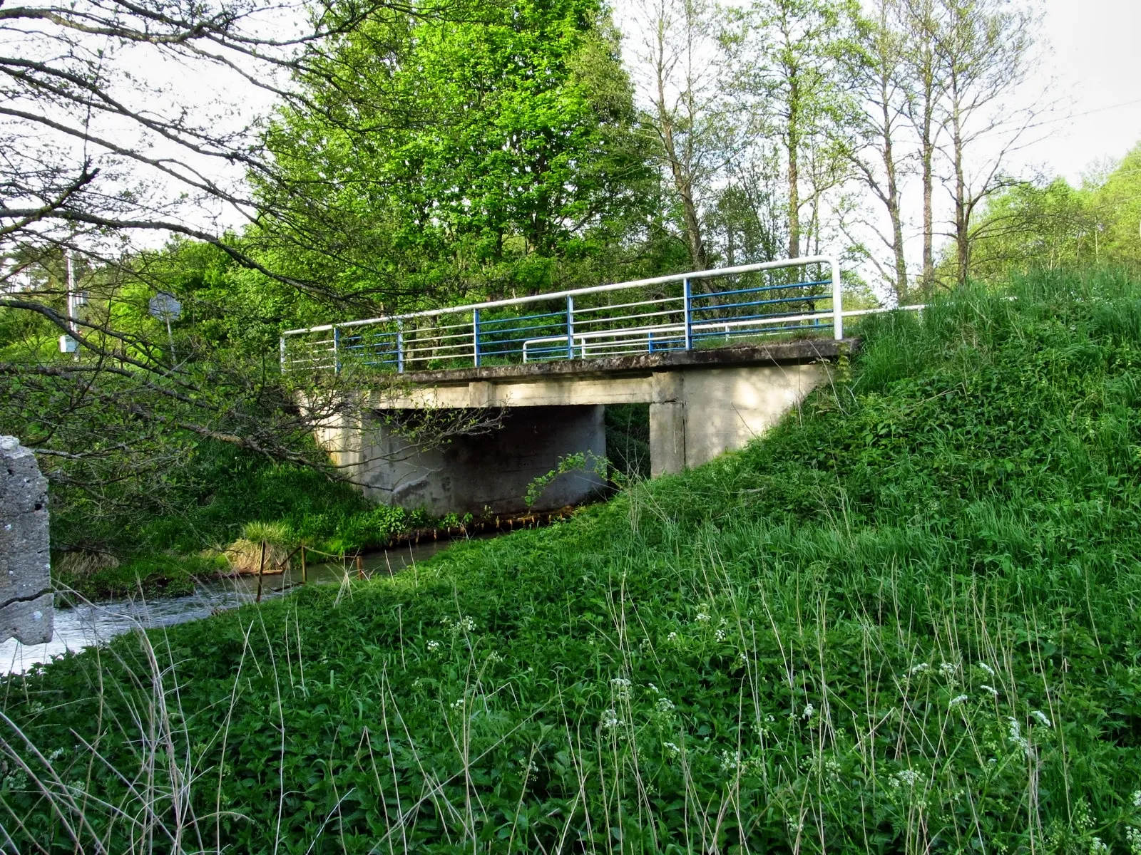 Photo showing: Bridge over the stream in Leśna Huta