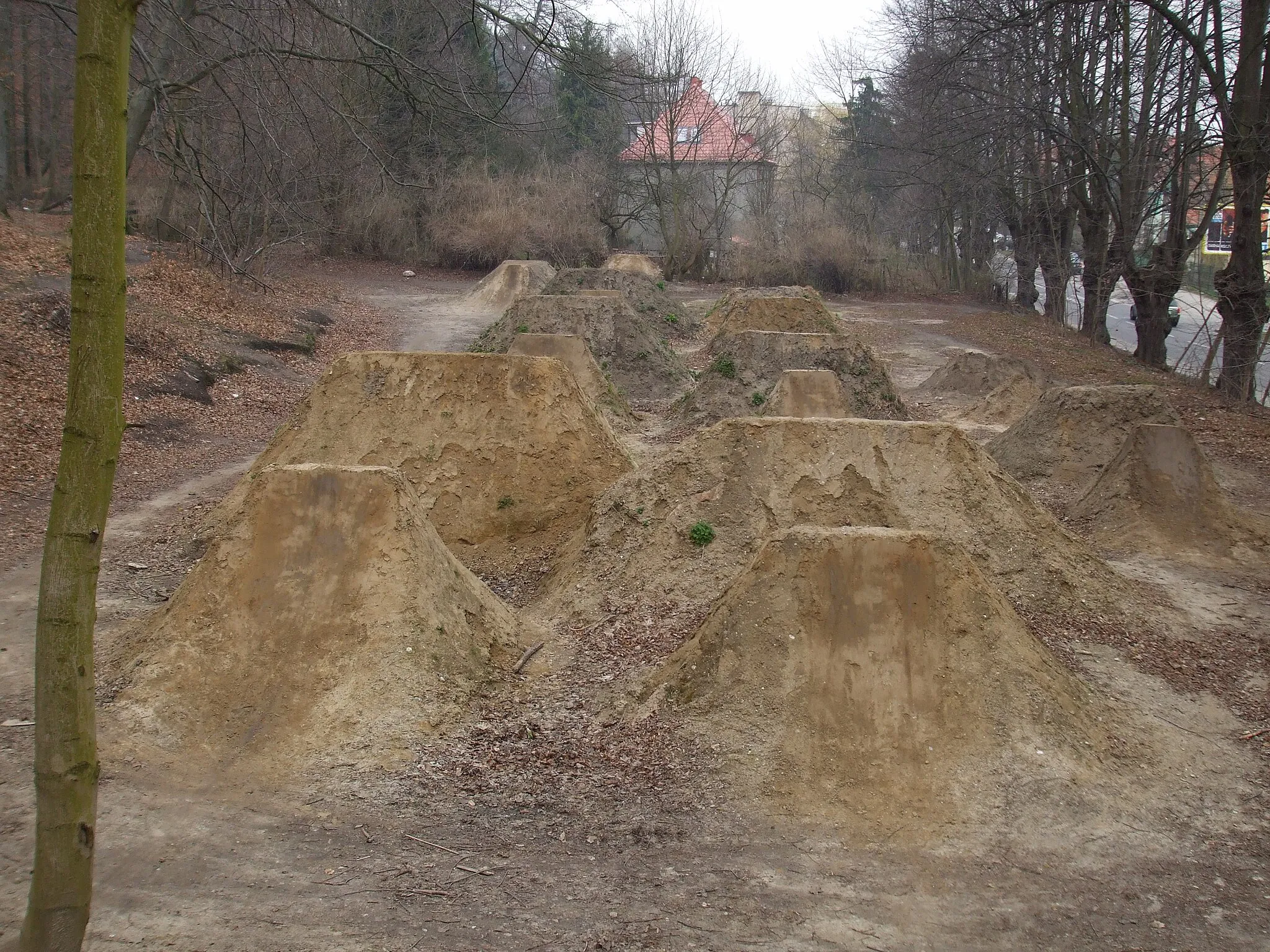 Photo showing: Extreme sport in Gdańsk Oliwa / Skate plaza.