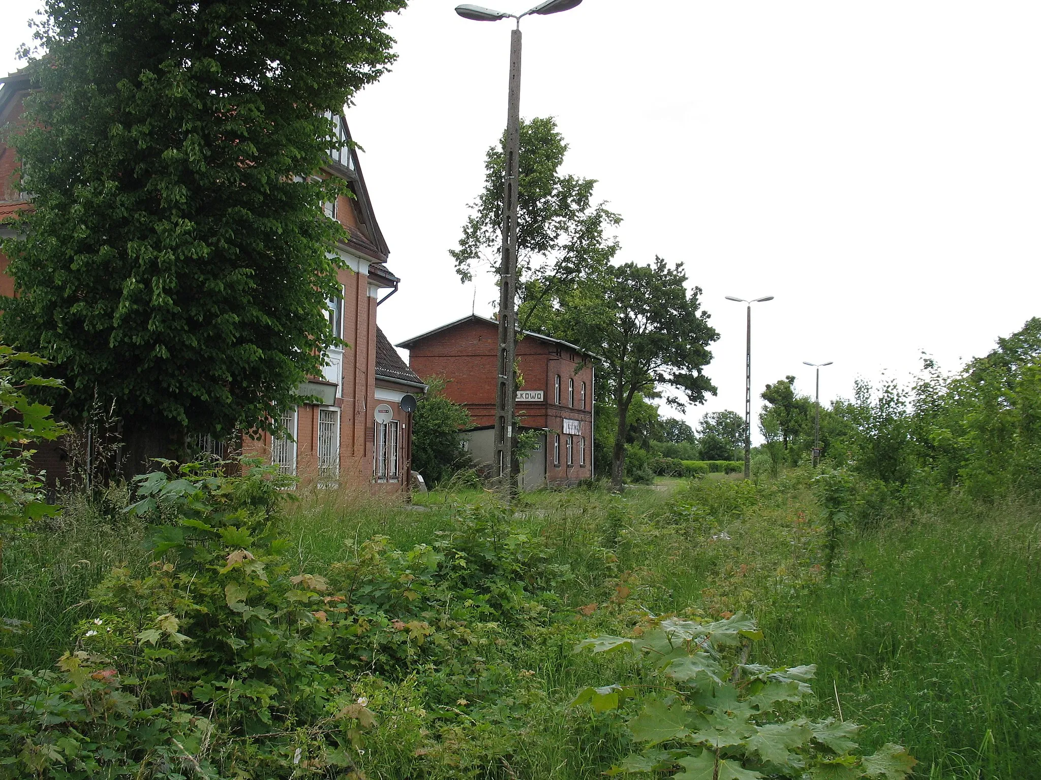 Photo showing: Train stop in Bielkowo, pomorskie, Poland