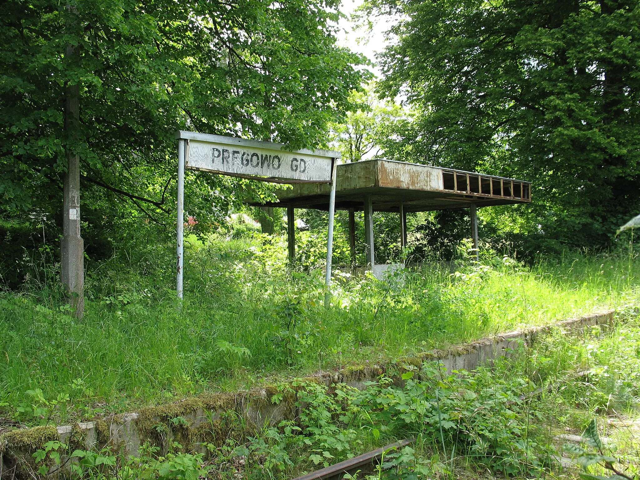 Photo showing: Train halt in Pregowo Gdanskie, pomorskie, Poland