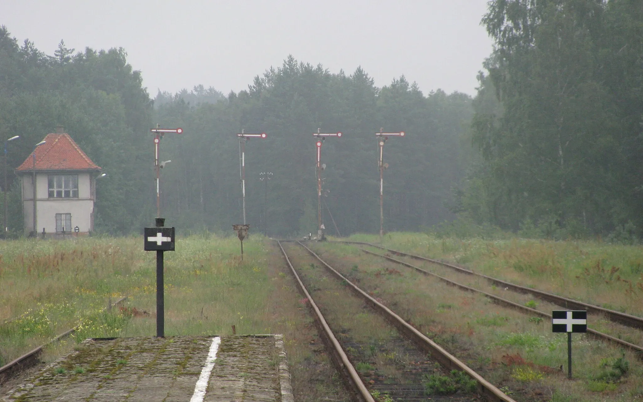 Photo showing: Stacja w Szlachcie. Widok na wschodnie kształty - lato 2011.