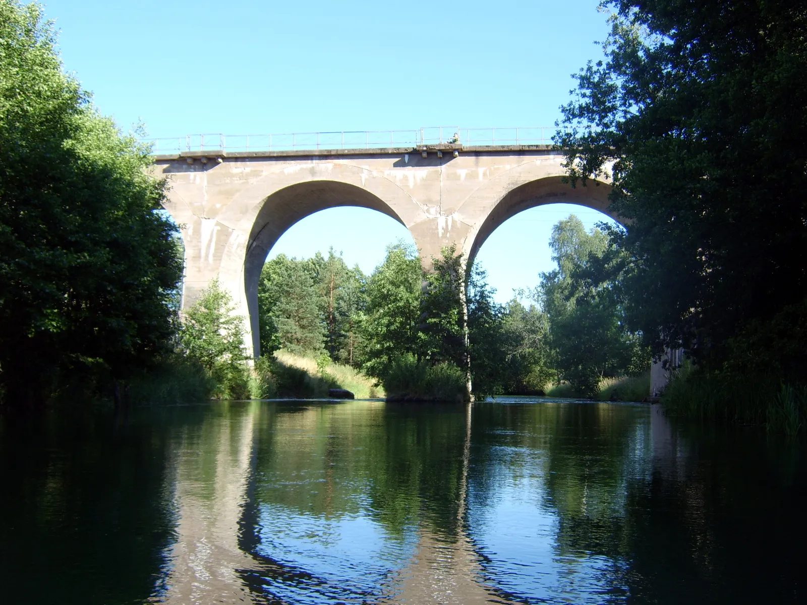 Photo showing: Pont sur la Brda (Pologne) / Bridge over the Brda (Poland) / Most kolejowy na Brdzie w miejscowości Rytel