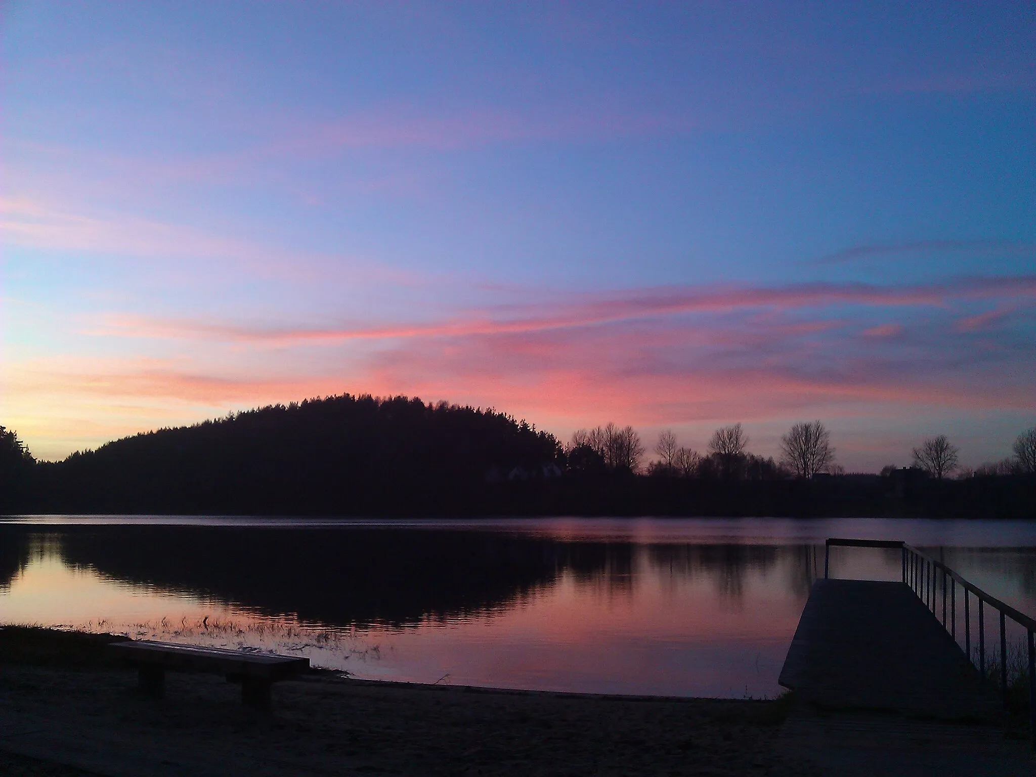 Photo showing: Lake Pleasant (Półczenko) at sunset