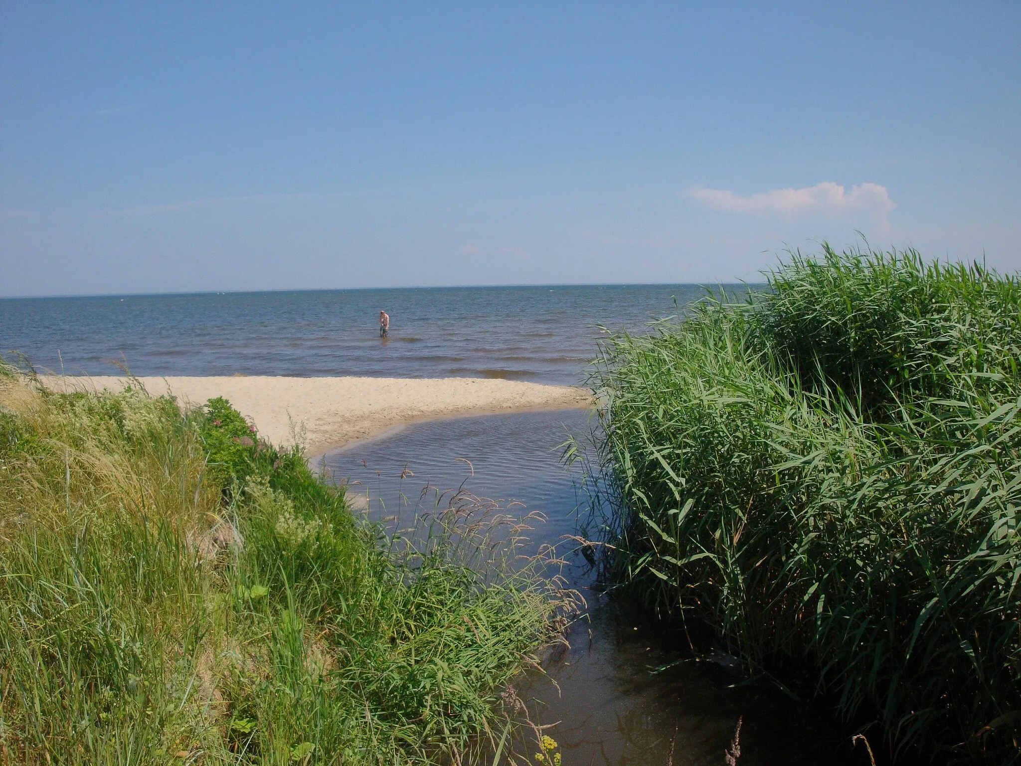 Photo showing: Mouth of stream Gizdebka to Pucka Bay, Poland