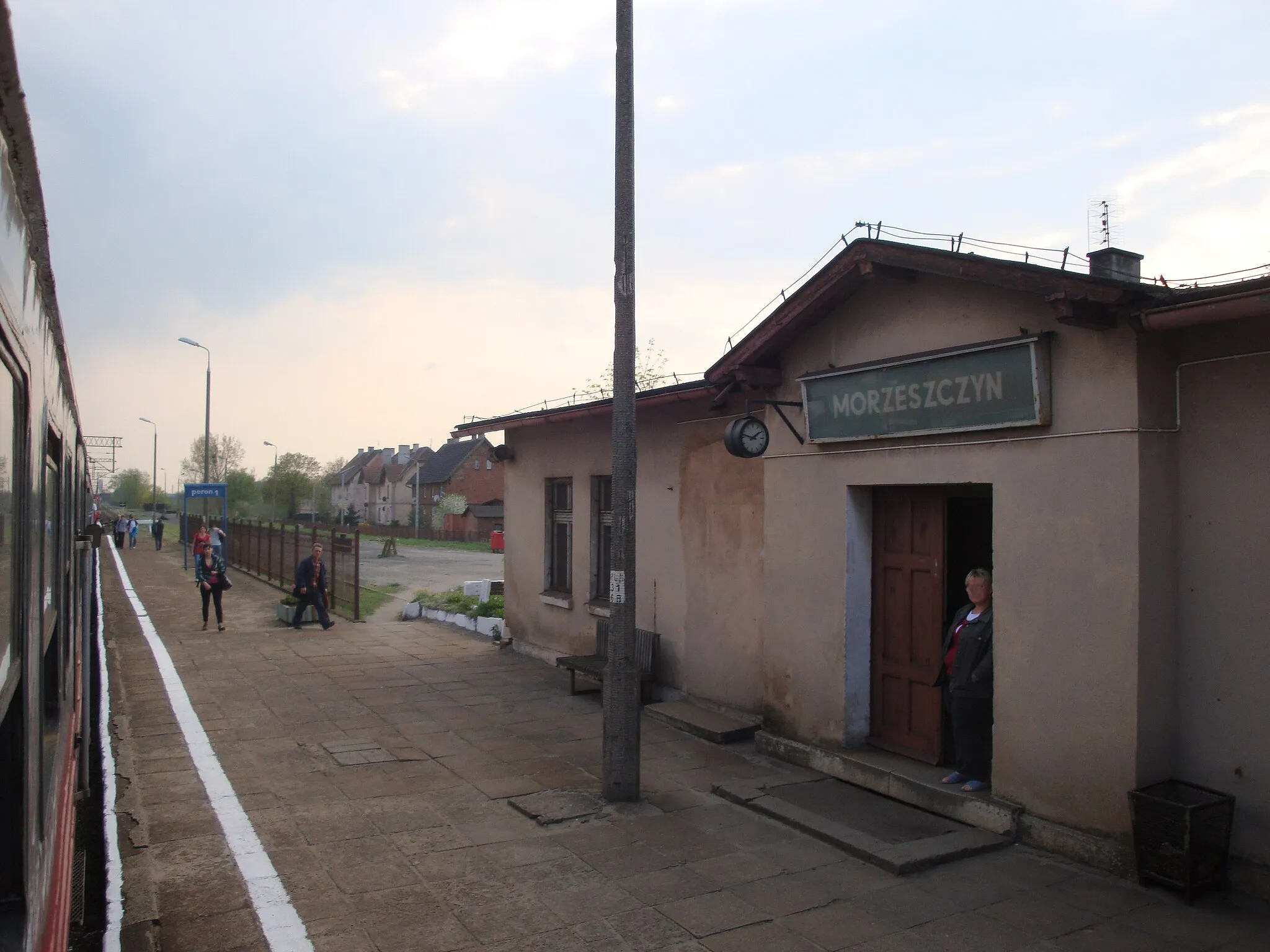 Photo showing: Train station in Morzeszczyn, Poland