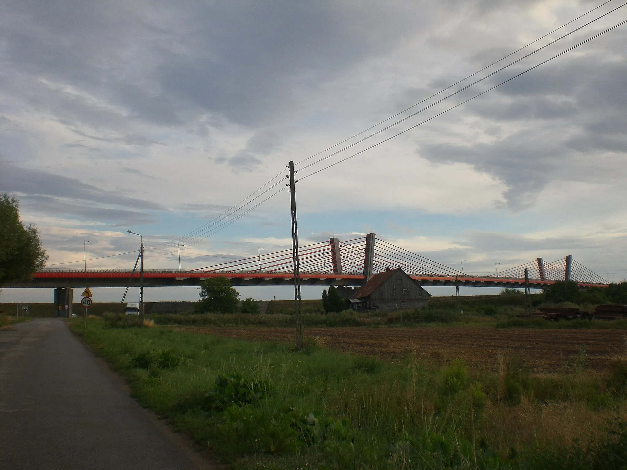 Photo showing: Lipianki - new bridge over Vistula