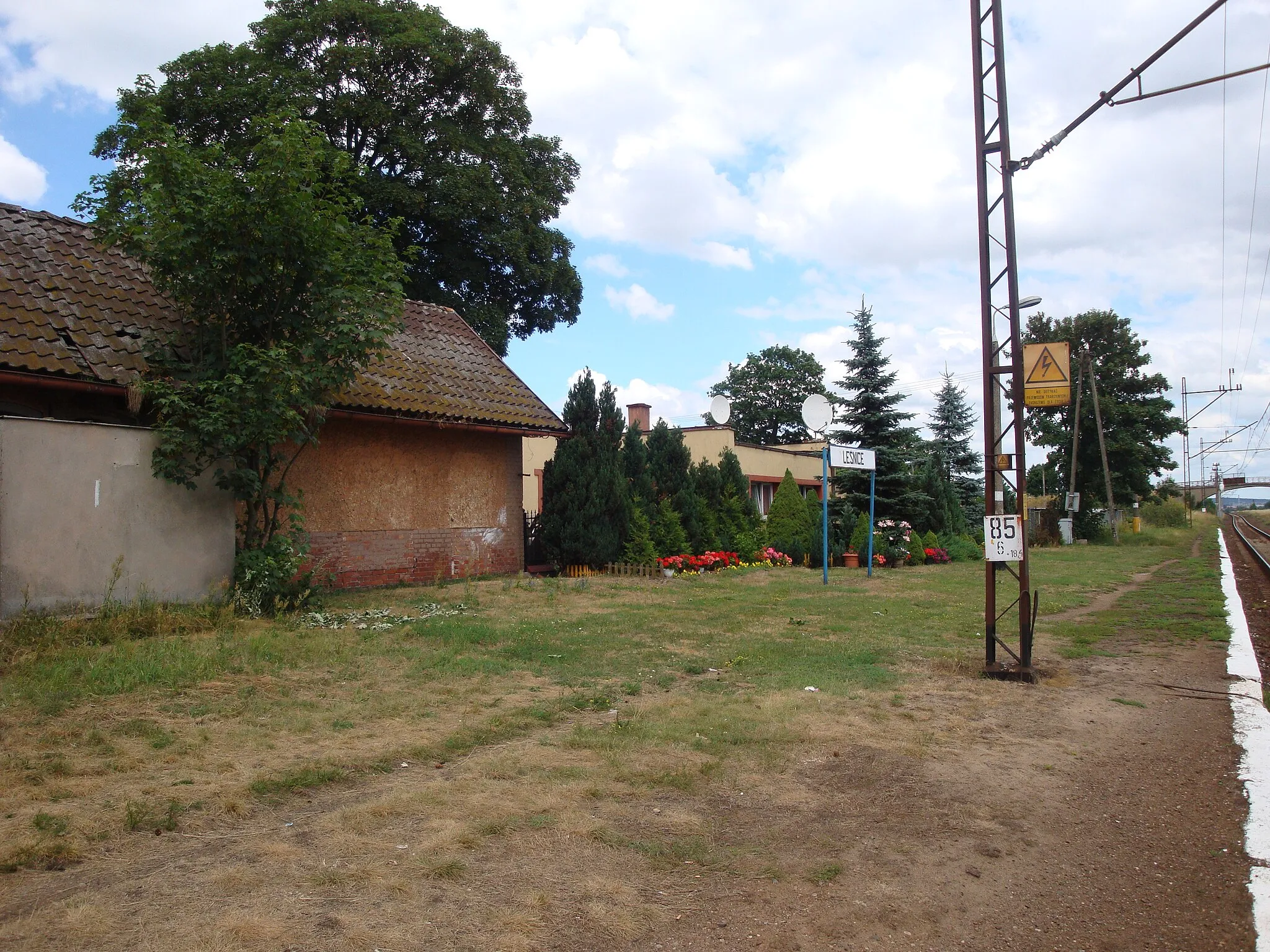 Photo showing: Leśnice-village near Lębork, Poland. Train station
