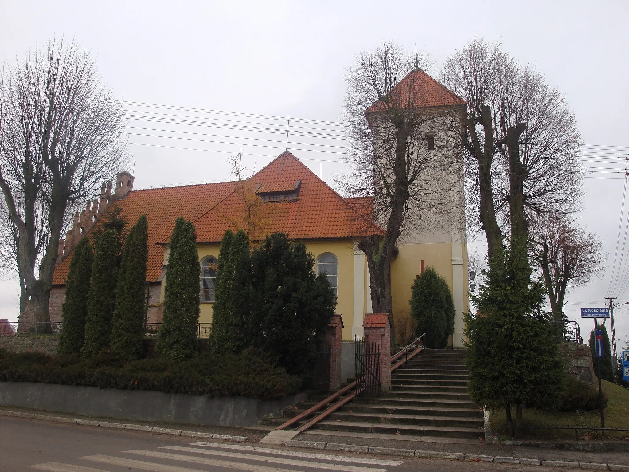 Photo showing: Church of St. Adalbert in Bobowo, Poland