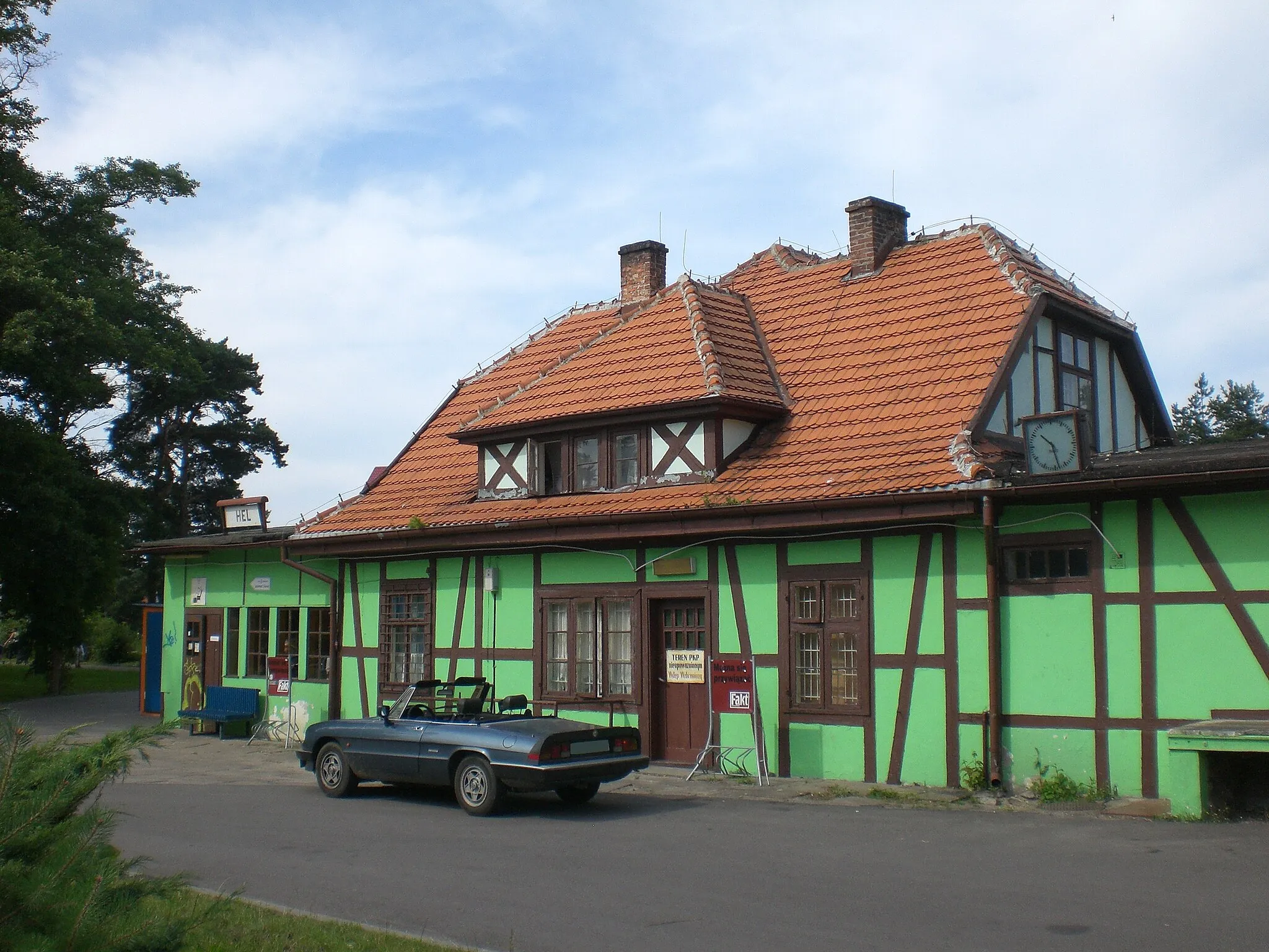 Photo showing: Train station in Hel, Poland