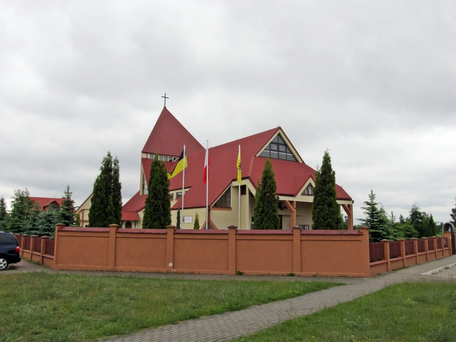 Photo showing: P. W. Church St. Maximilian Maria Kolbe in Łubiana