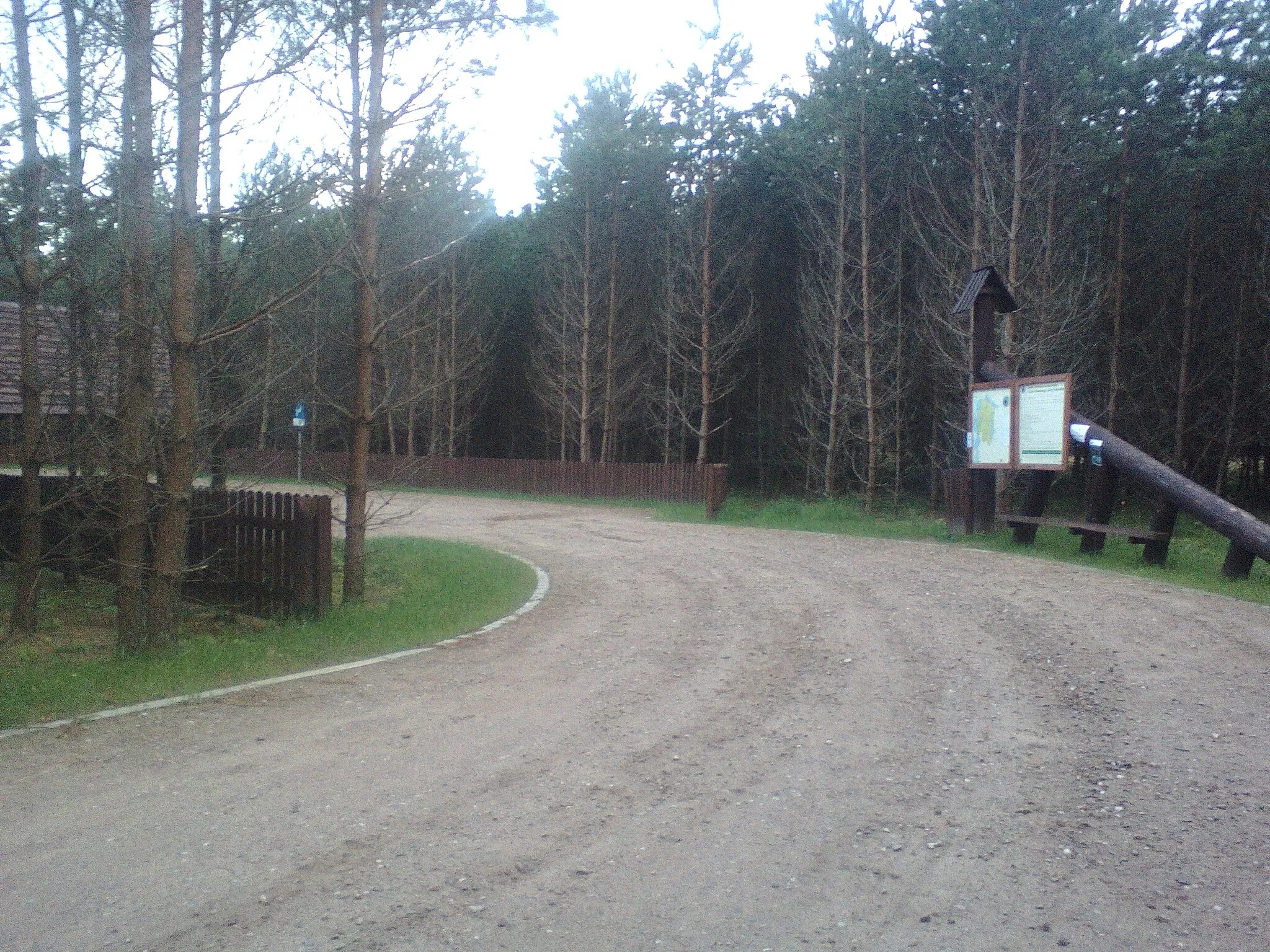 Photo showing: Parking w Bachorzu, leżący obok leśniczówki.