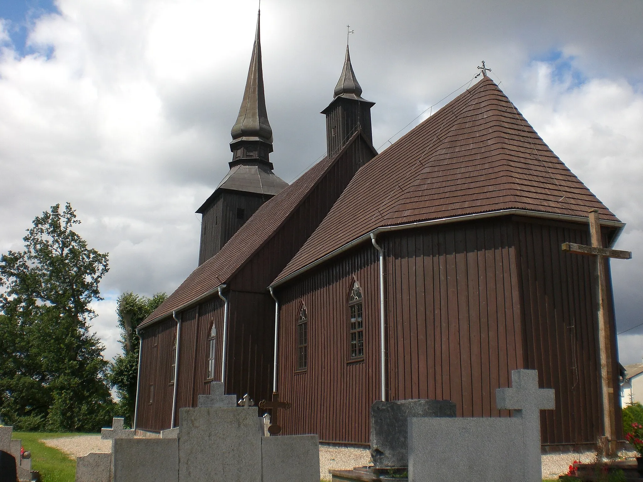 Photo showing: Saint Martin church in Borzyszkowy, Poland