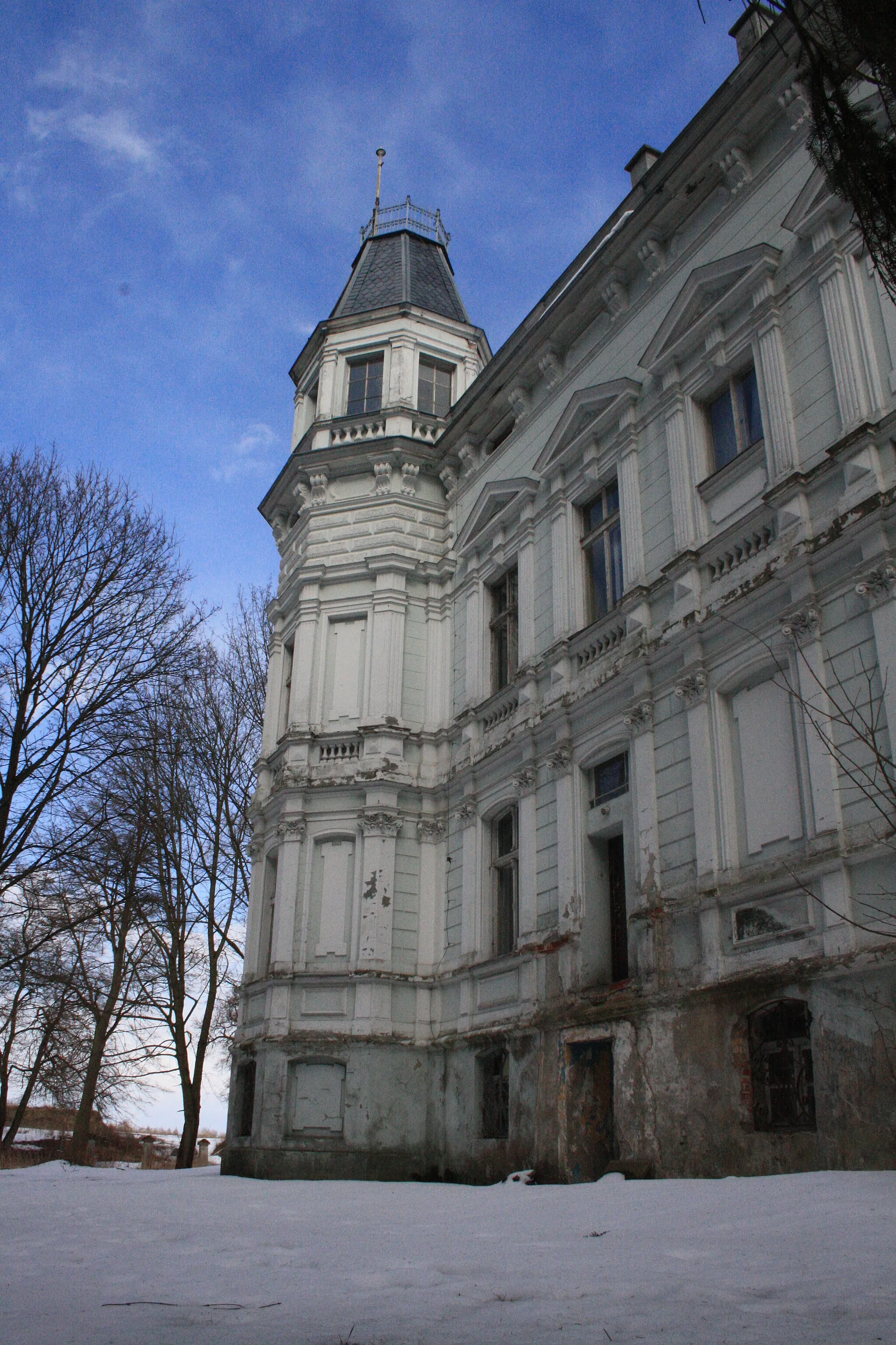 Photo showing: Nowa Wieś Rzeczna, pałac, poł. XIX