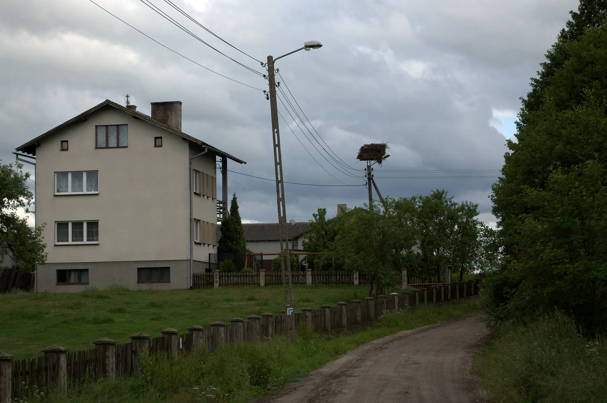 Photo showing: Stork nest in Orlik, Pomeranian Voivodeship, Poland