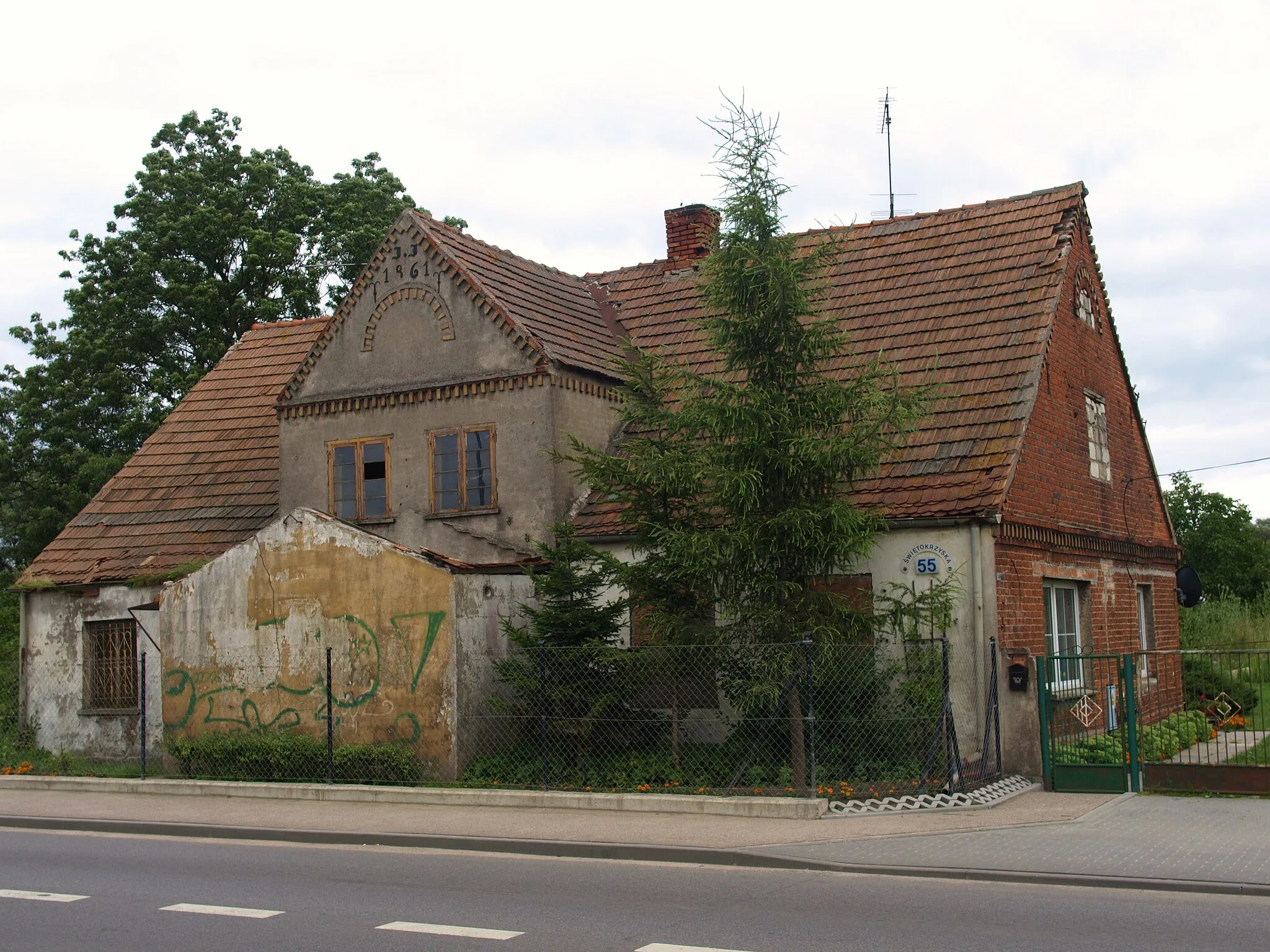 Photo showing: Gdańsk Łostowice. Ul. Świętokrzyska 55, dom z 1861 r.