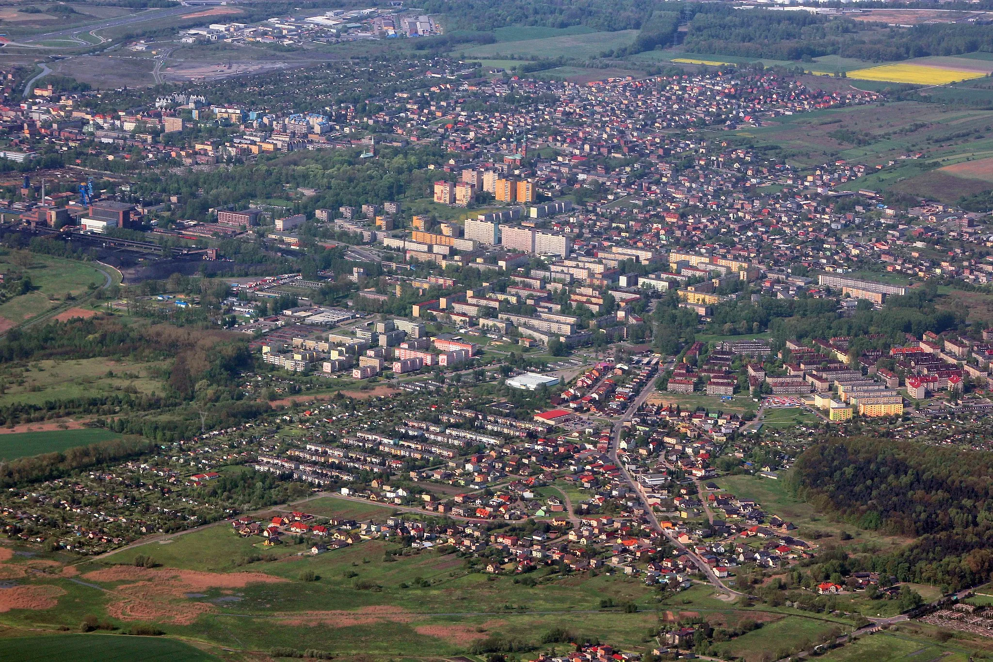 Photo showing: View from the northeast towards Piekary Śląskie, Poland.