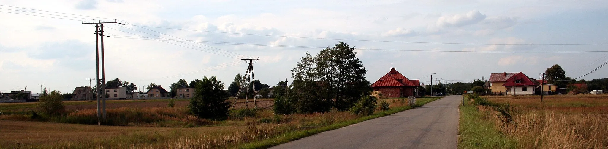 Photo showing: Chowstek, powiat lubliniecki, widok wsi od strony południowej