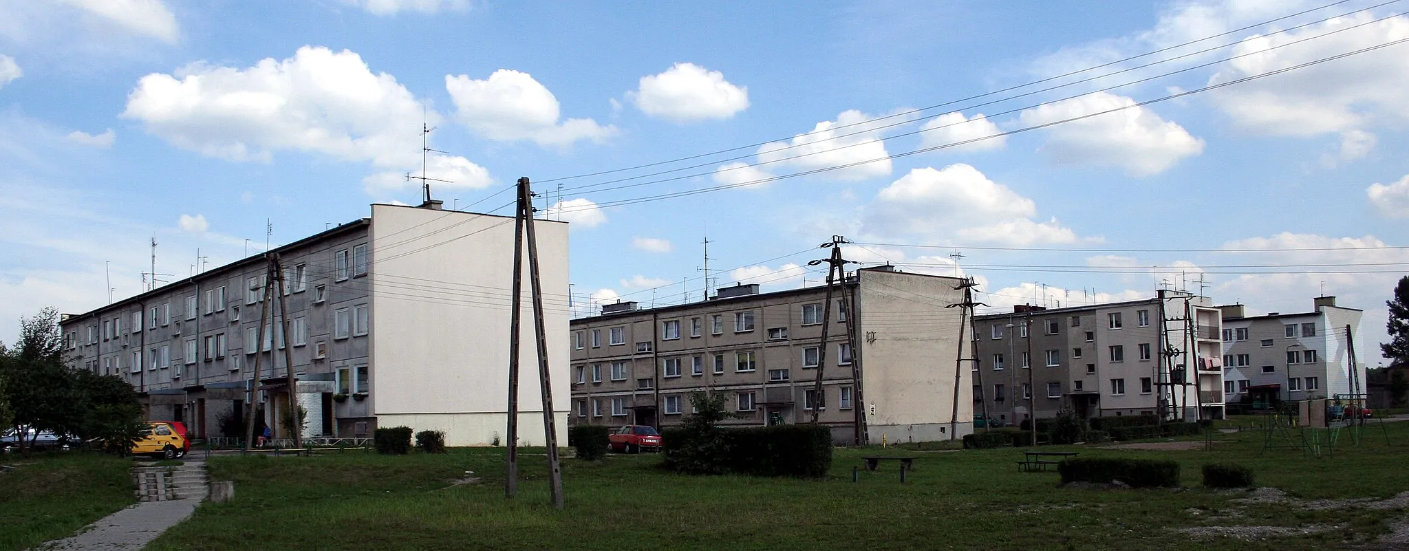Photo showing: fragment miejscowości Lisów - blokowisko