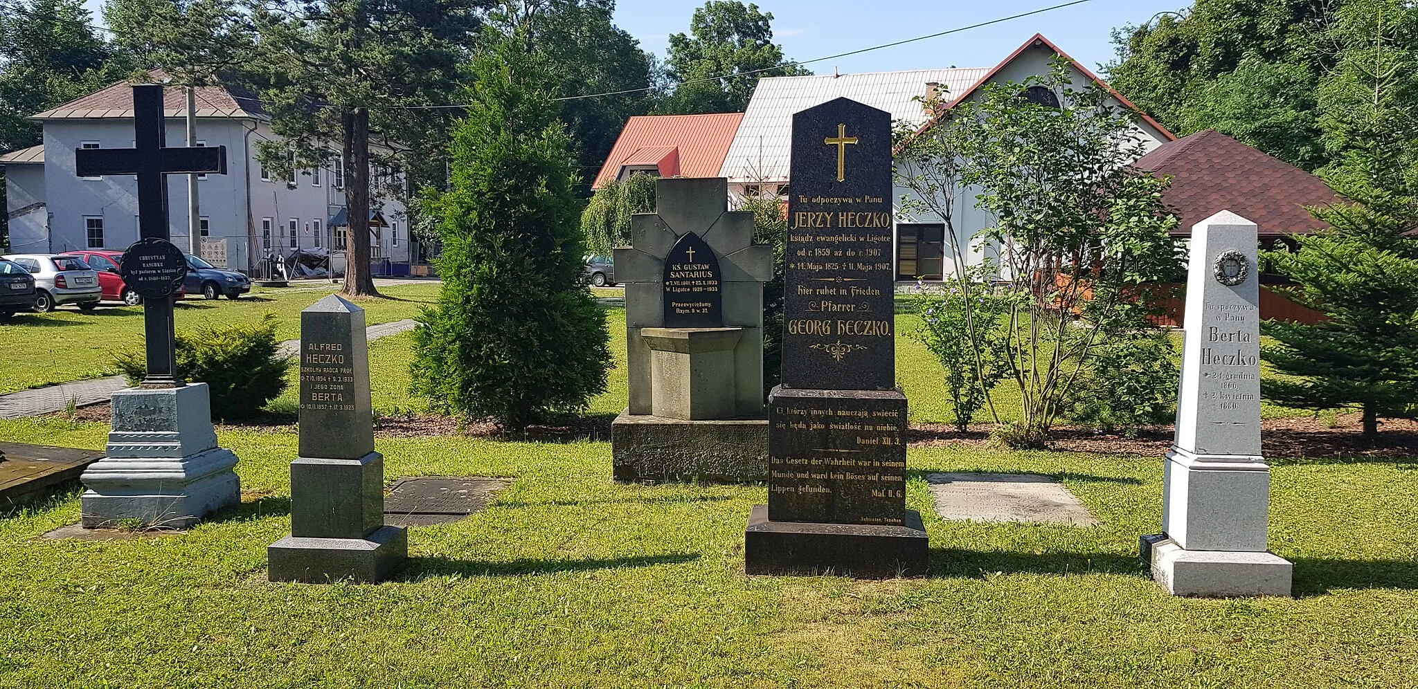 Photo showing: Lutheran cemetery in Komorní Lhotka