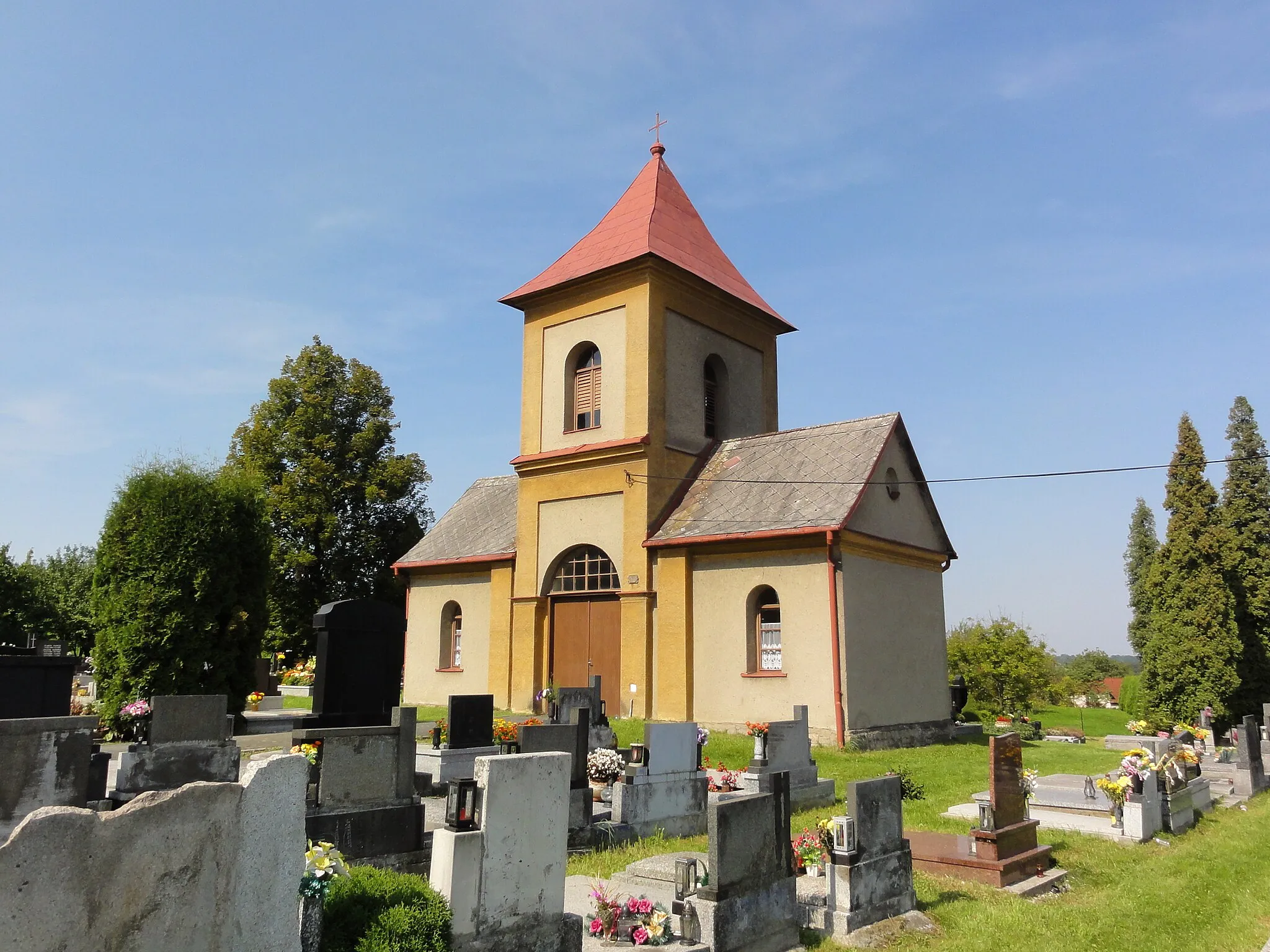 Photo showing: Kaplica cmentarna w Mostach koło Czeskiego Cieszyna