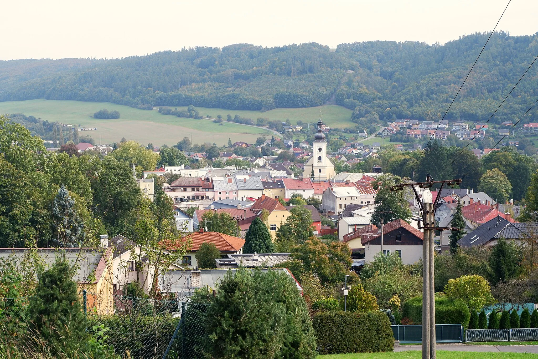 Photo showing: View of Odry, Czechia, from Veselská Street