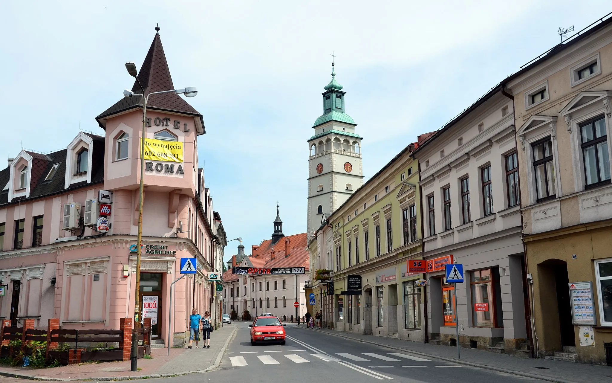 Photo showing: Die Kirche Mariä Geburt in Żywiec-Saybusch, Kosciuszki Straße