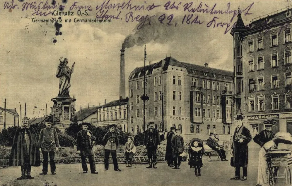 Photo showing: Gleiwitz, Germaniaplatz in 1915