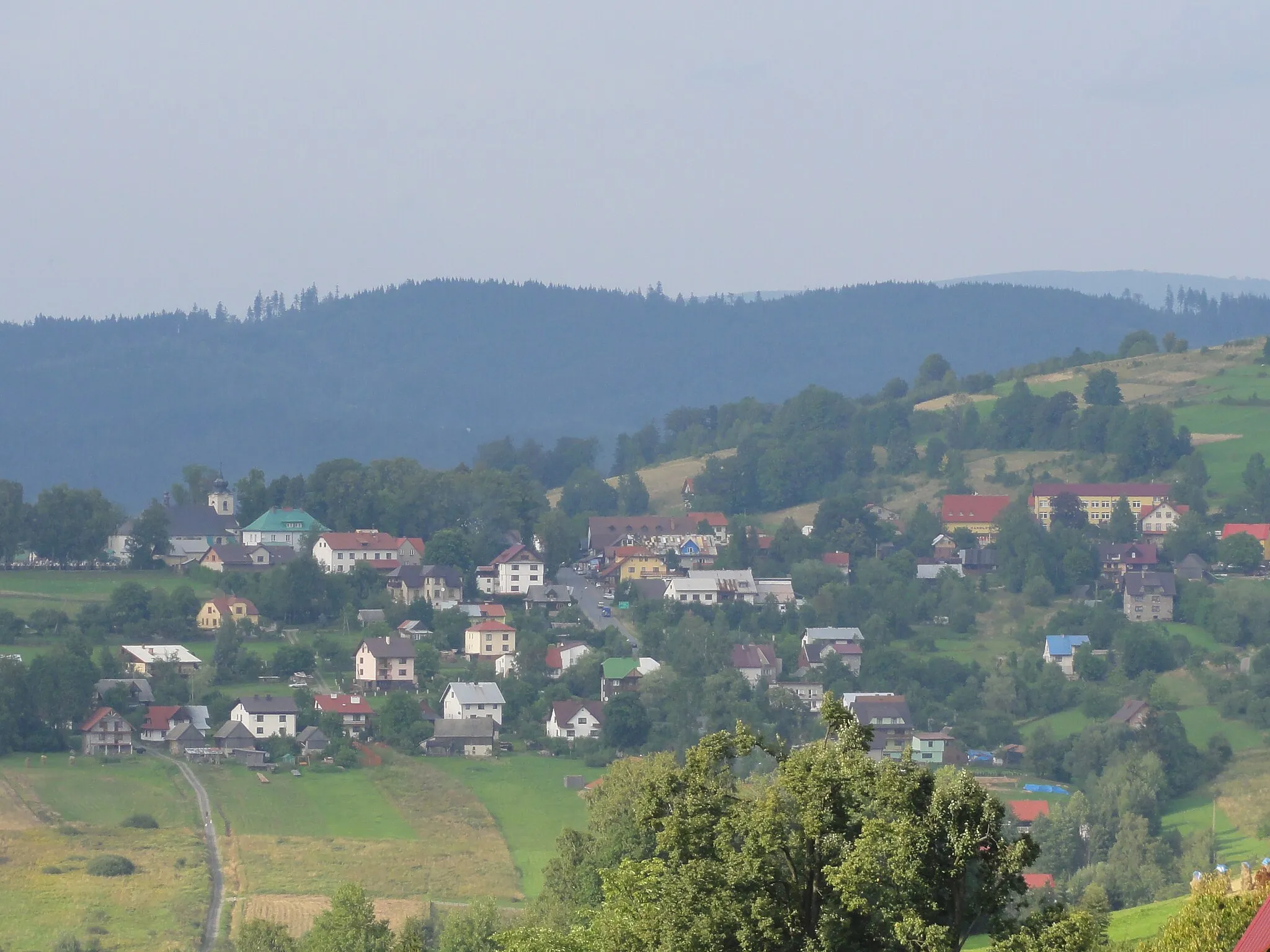 Photo showing: Centrum Istebnej widziane z Jaworzynki