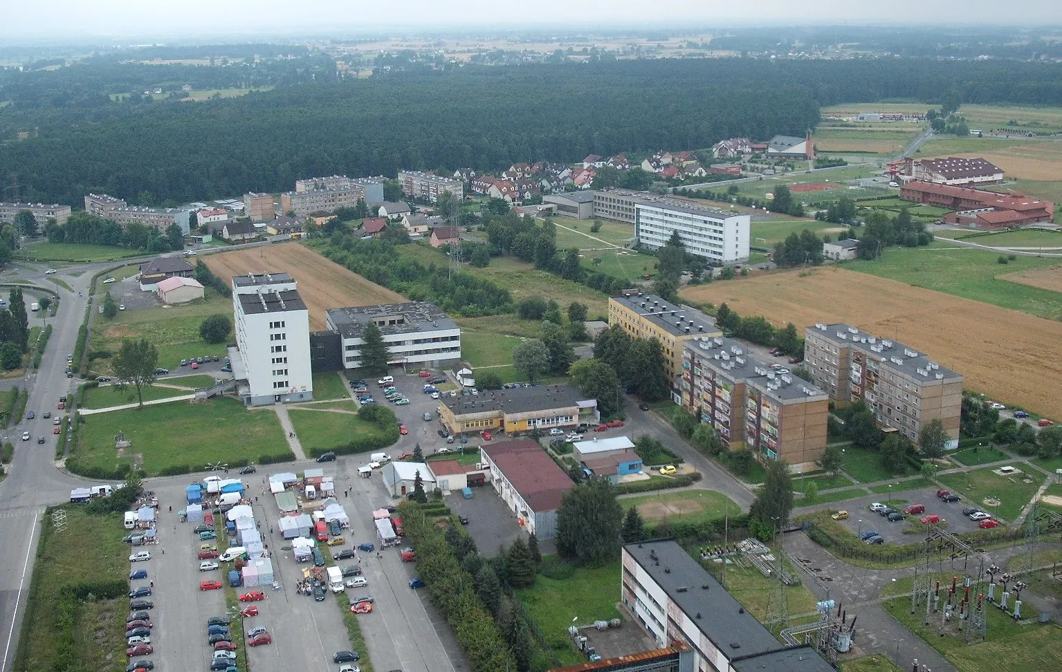 Photo showing: Wola, widok z wieży basztowej KWK Piast Ruch II (dawnej KWK Czeczott)