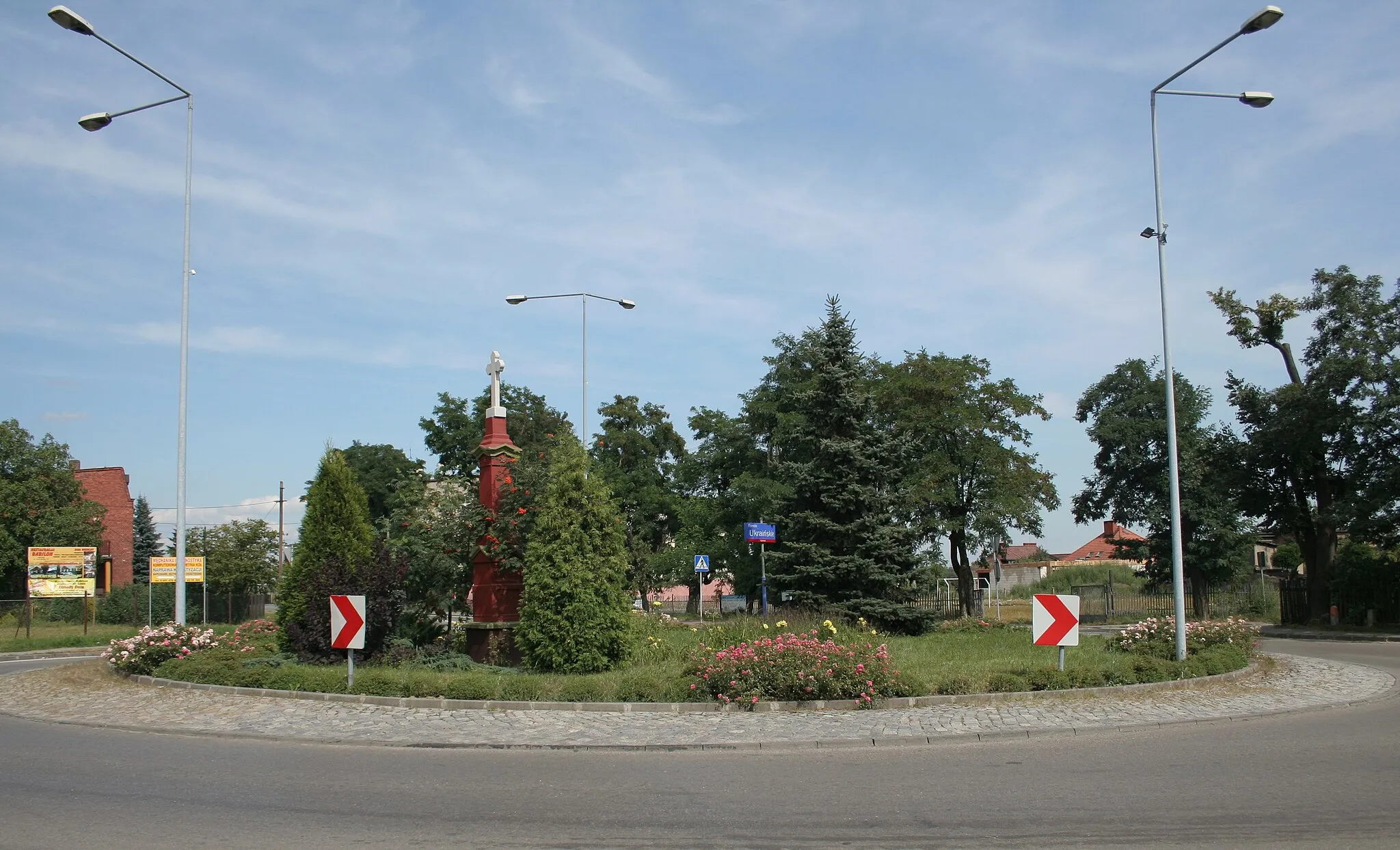 Photo showing: Kruhový objezd v Kamieniu, součásti Rybnika, Dolnoslezské vojvodství, Polsko