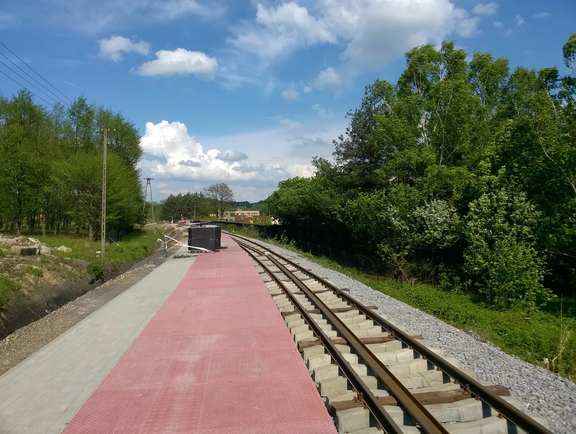 Photo showing: Przystanek kolejowy Czyżowice podczas remontu