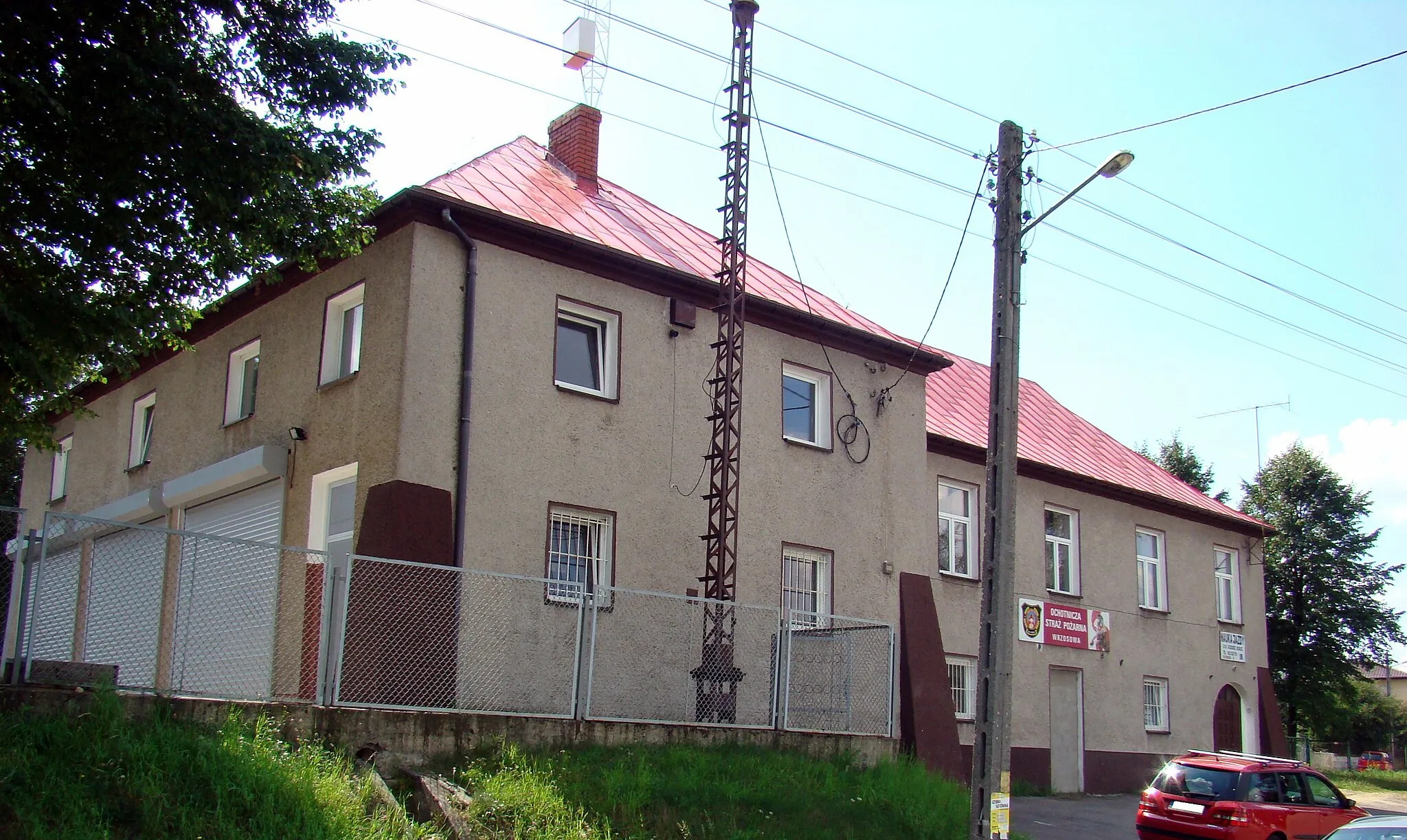 Photo showing: Remiza Ochotniczej Straży Pożarnej we Wrzosowej.