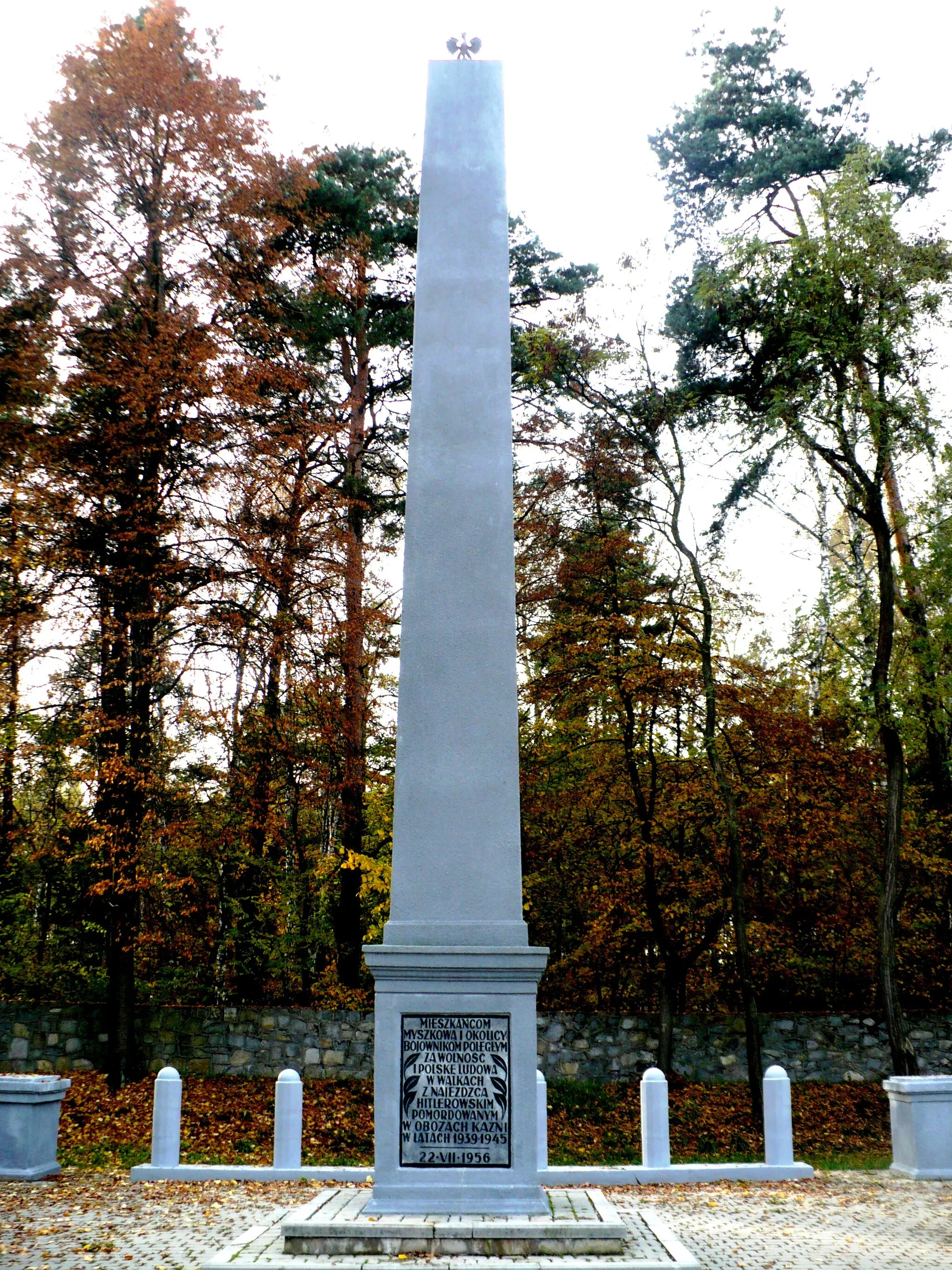 Photo showing: Pomnik mieszkańców ziemi myszkowskiej poległych w walkach z okupantem oraz zamordowanych w obozach kaźni podczas II Wojny Światowej
