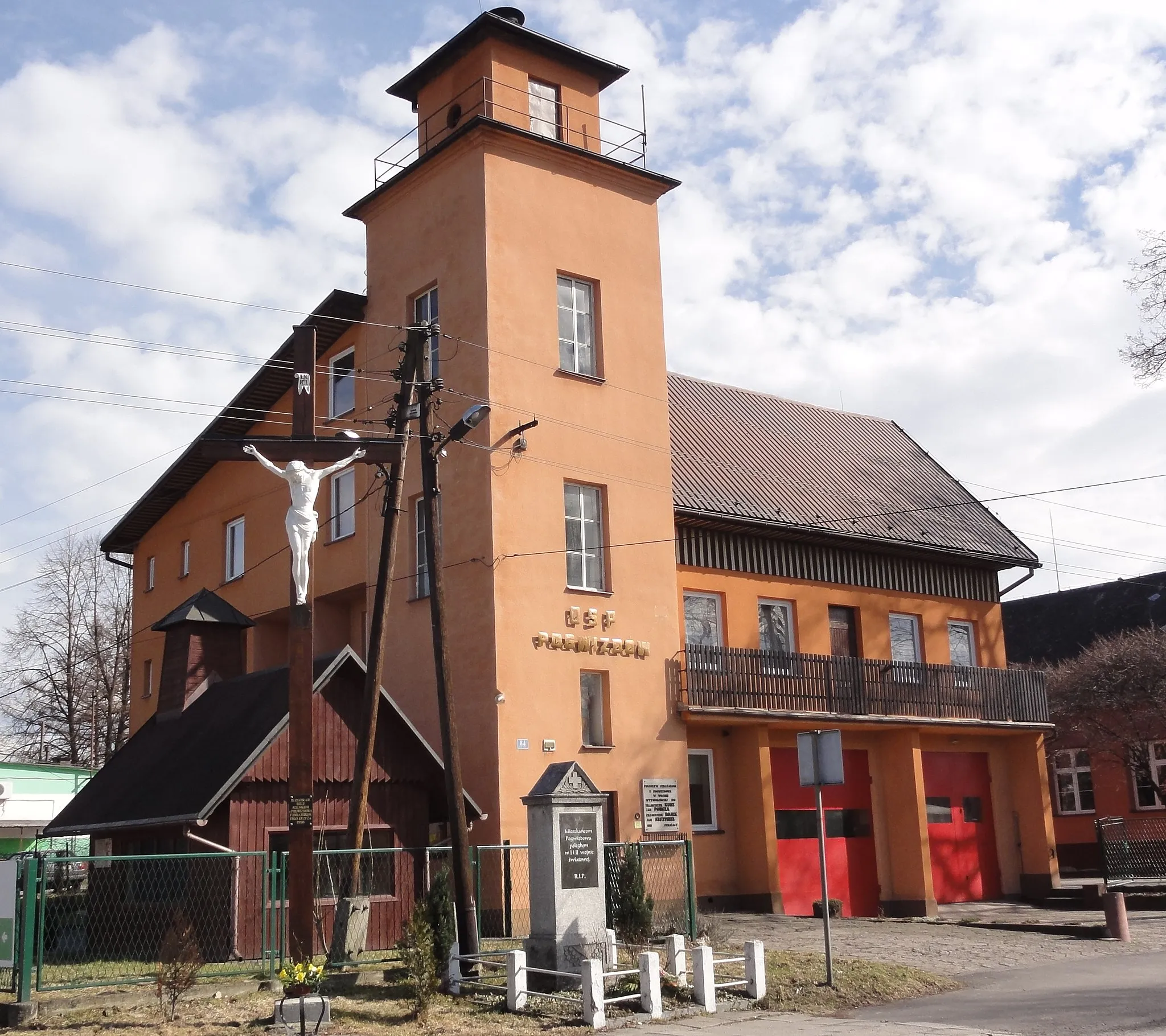 Photo showing: Fire station in Pogwizdów