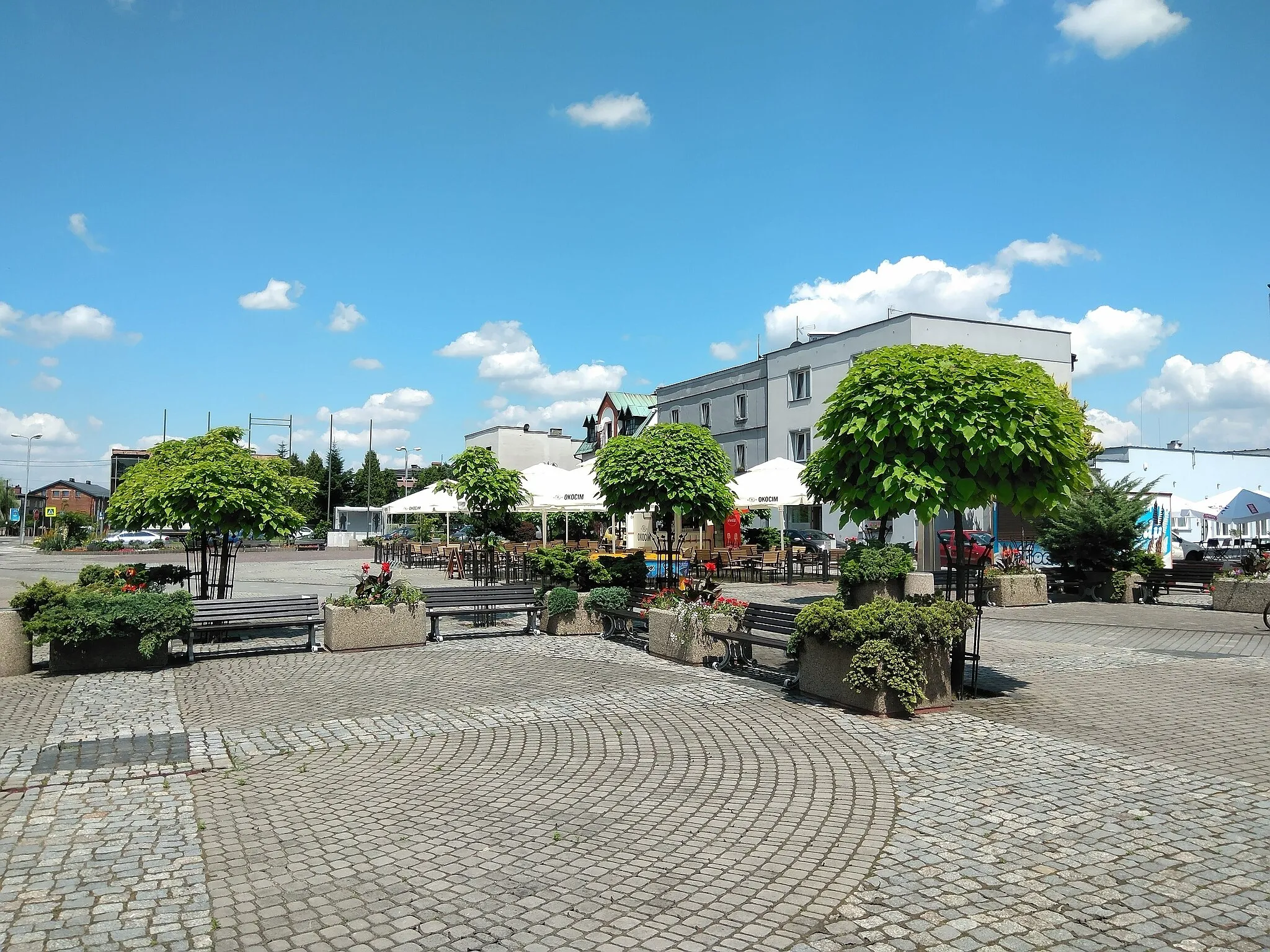 Photo showing: Main square of Rydułtowy, Upper Silesia, Poland