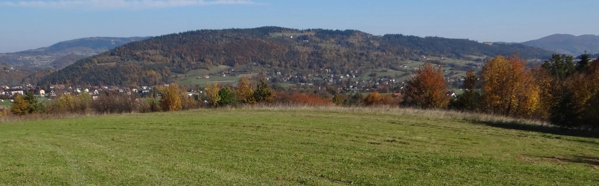 Photo showing: Paproć. Widok z podnóży Łopienia