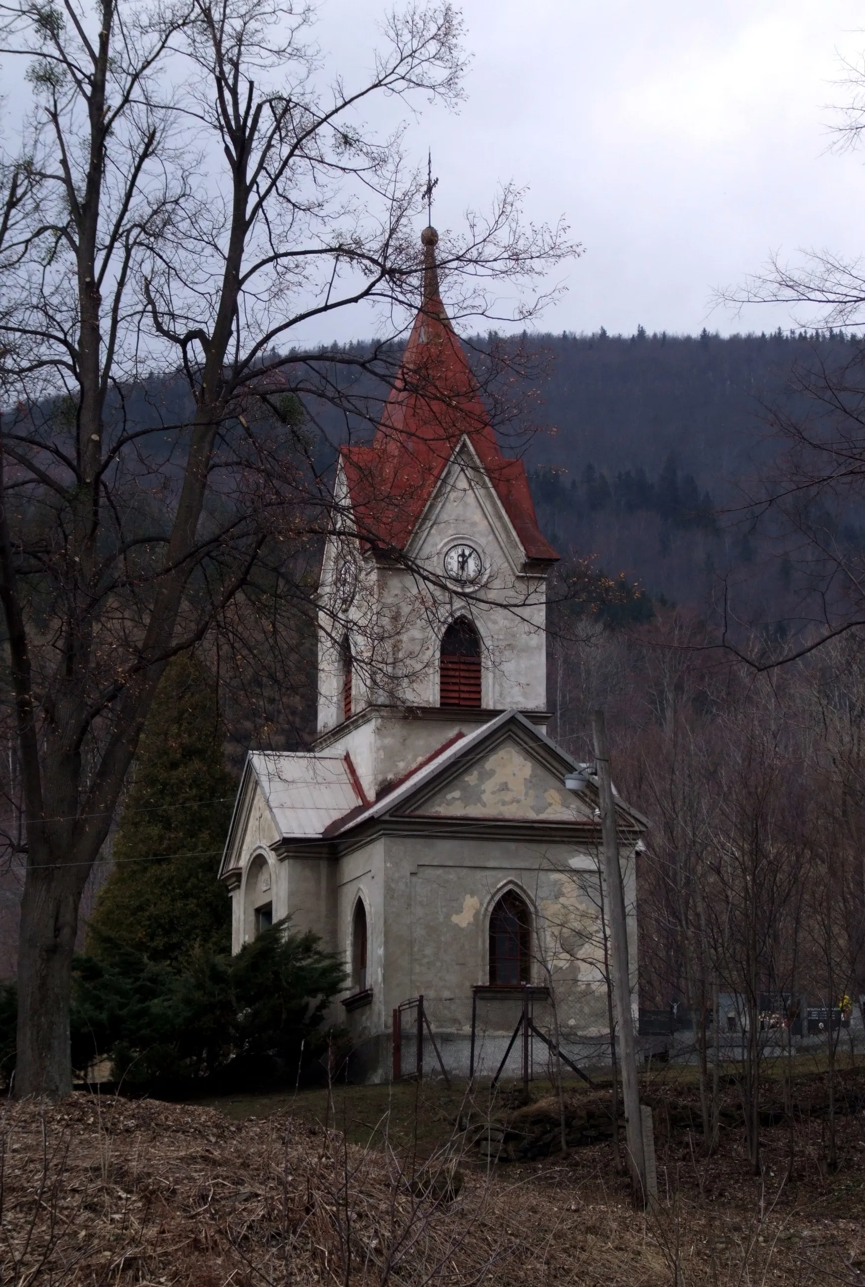 Photo showing: Church in Tyra, Třinec, in Moravian-Silesian Region, Czech Republic