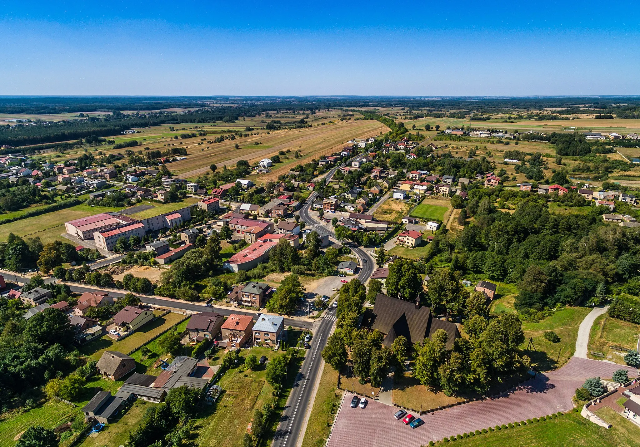 Photo showing: Truskolasy, widok z drona