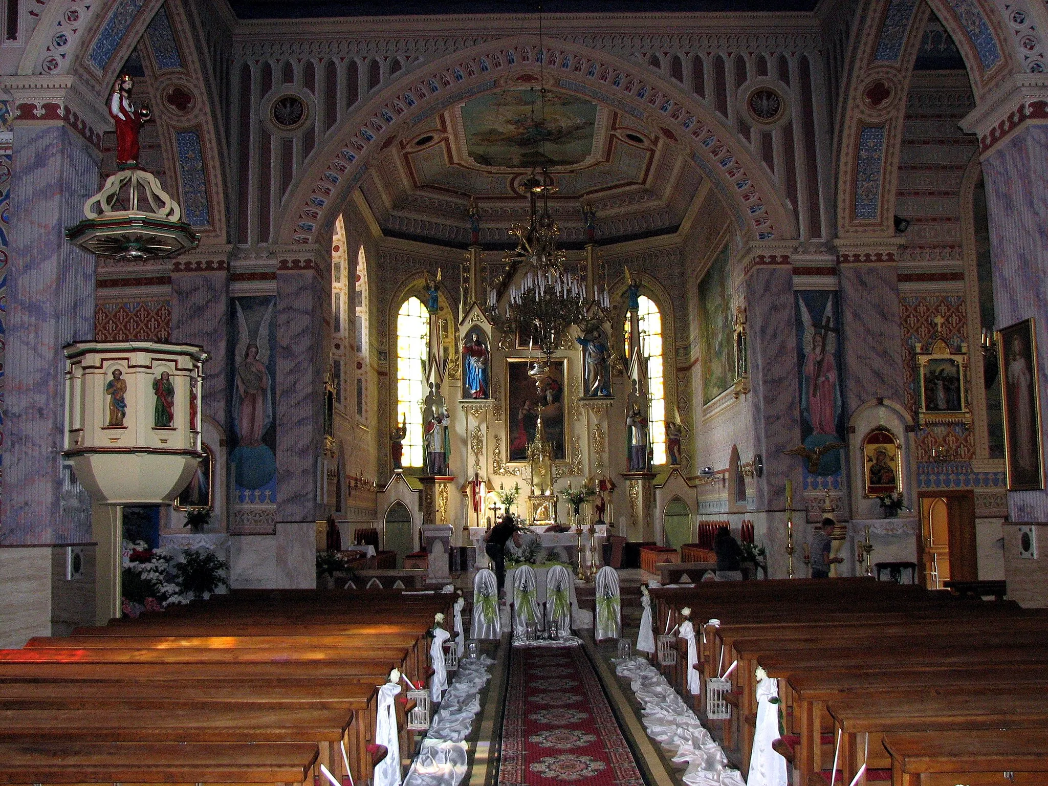 Photo showing: Miedźno, Silesian Voivodship Poland The RC Church of St. Catherine of Alexandria, general view inside