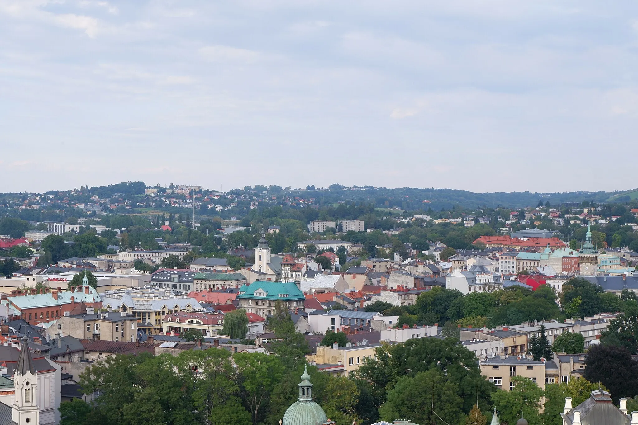 Photo showing: View of Biała district from the tower of the Cathedral of St. Nicholas in Bielsko-Biała, Poland