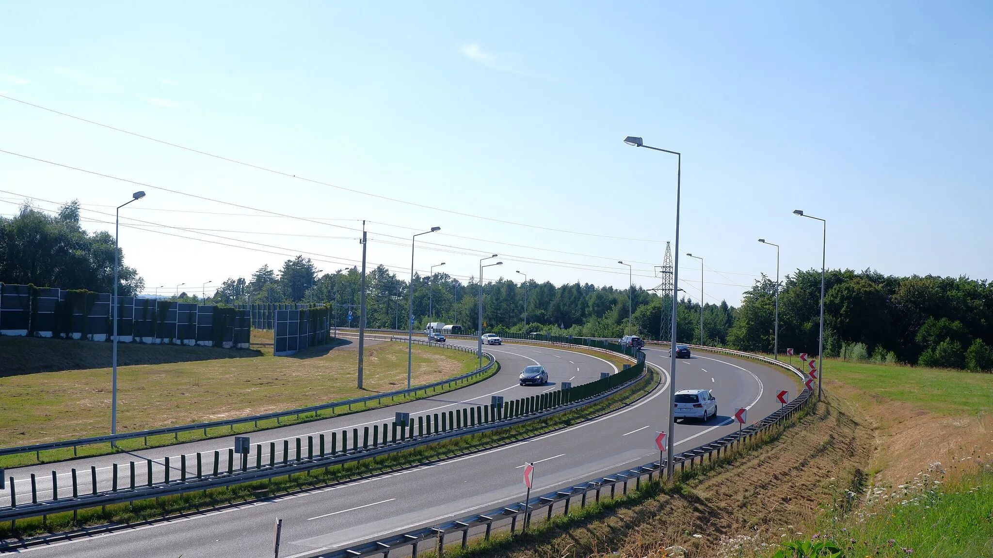 Photo showing: The so-called Idiot Turn on the north-eastern beltway of Bielsko-Biała (expressway S1)