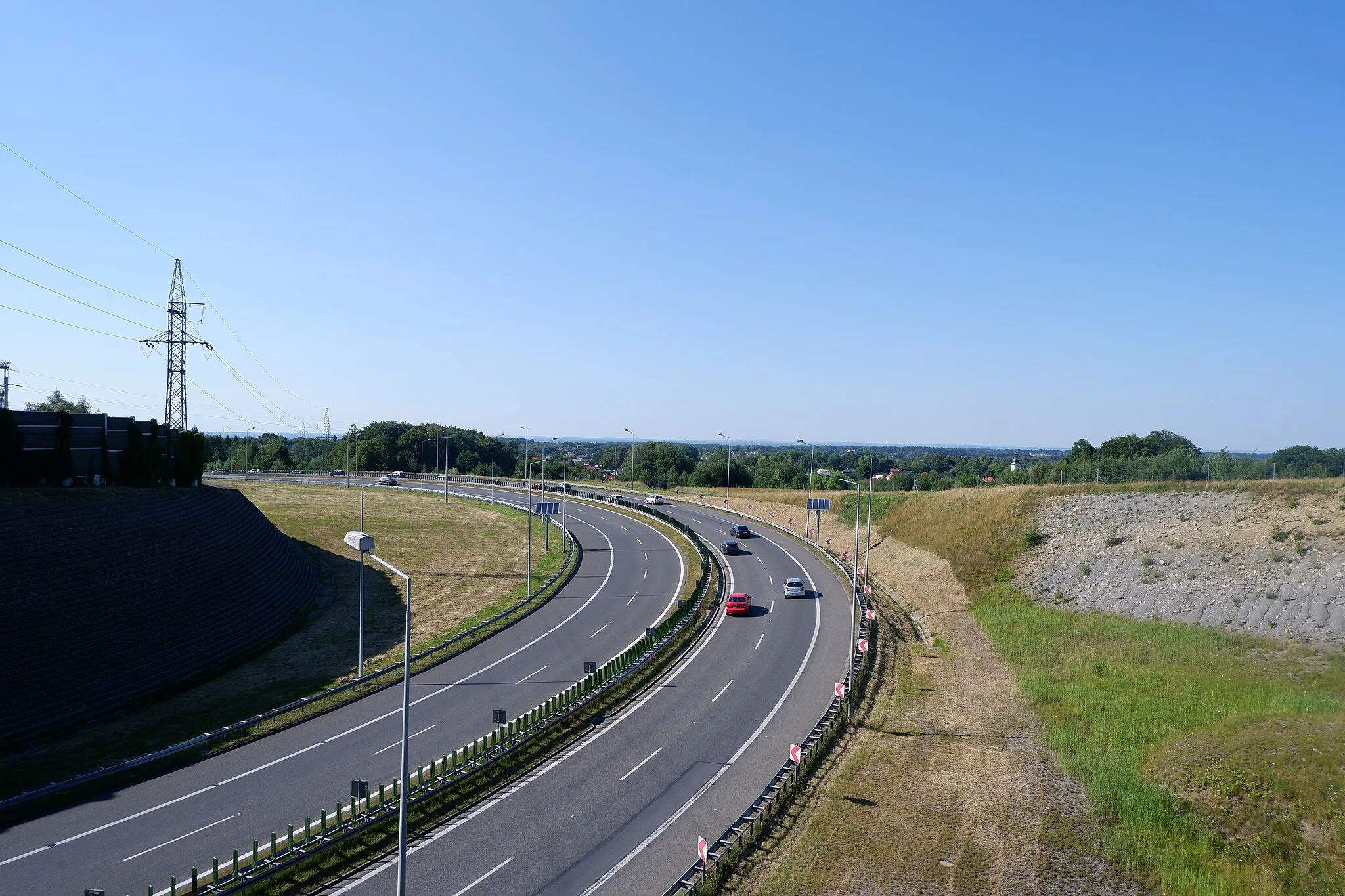 Photo showing: The so-called Idiot Turn on the north-eastern beltway of Bielsko-Biała (expressway S1)
