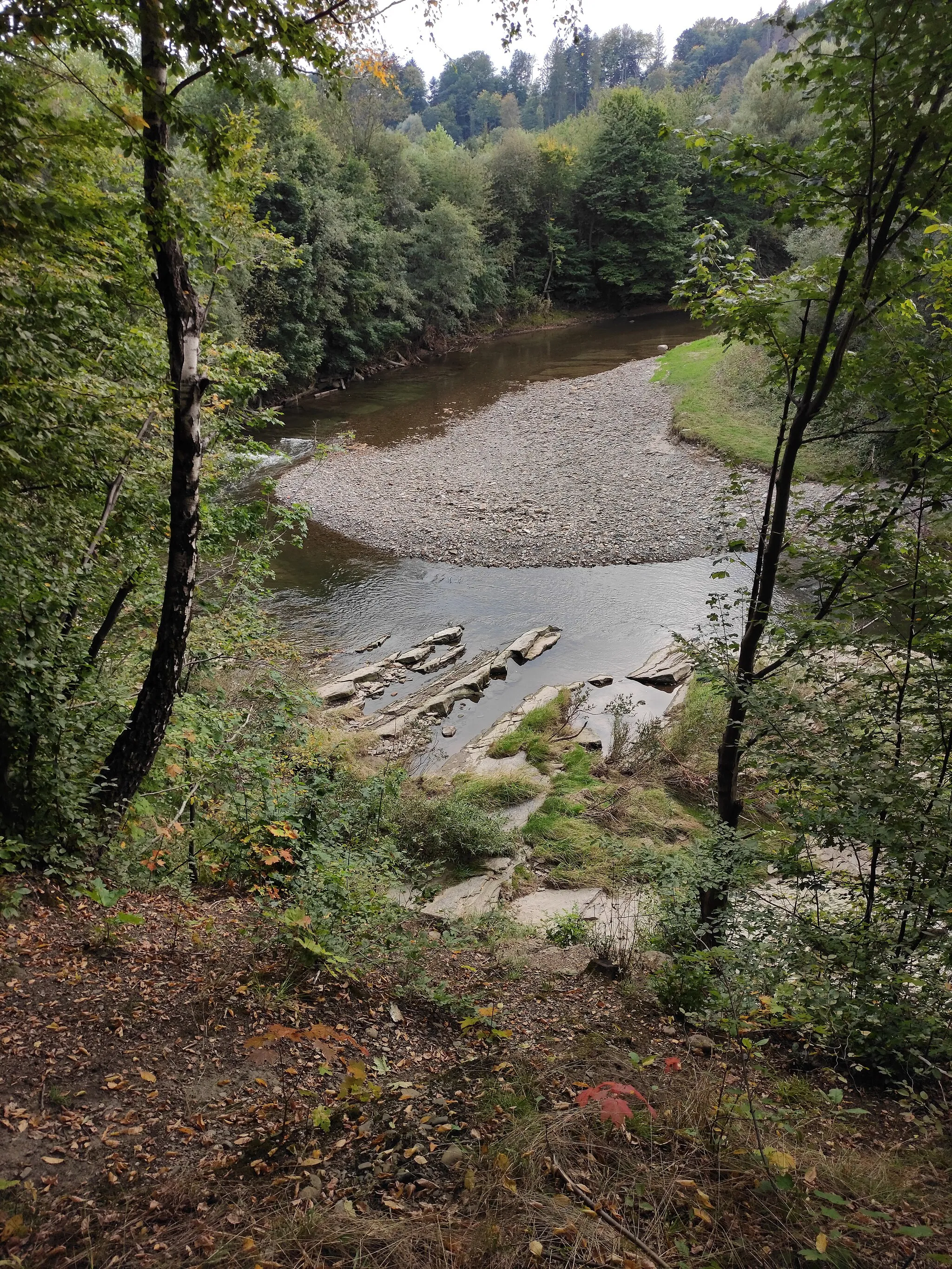 Photo showing: řeka Olše, Zamčiska, Hrádek, okres Frýdek-Místek, Moravskoslezský kraj