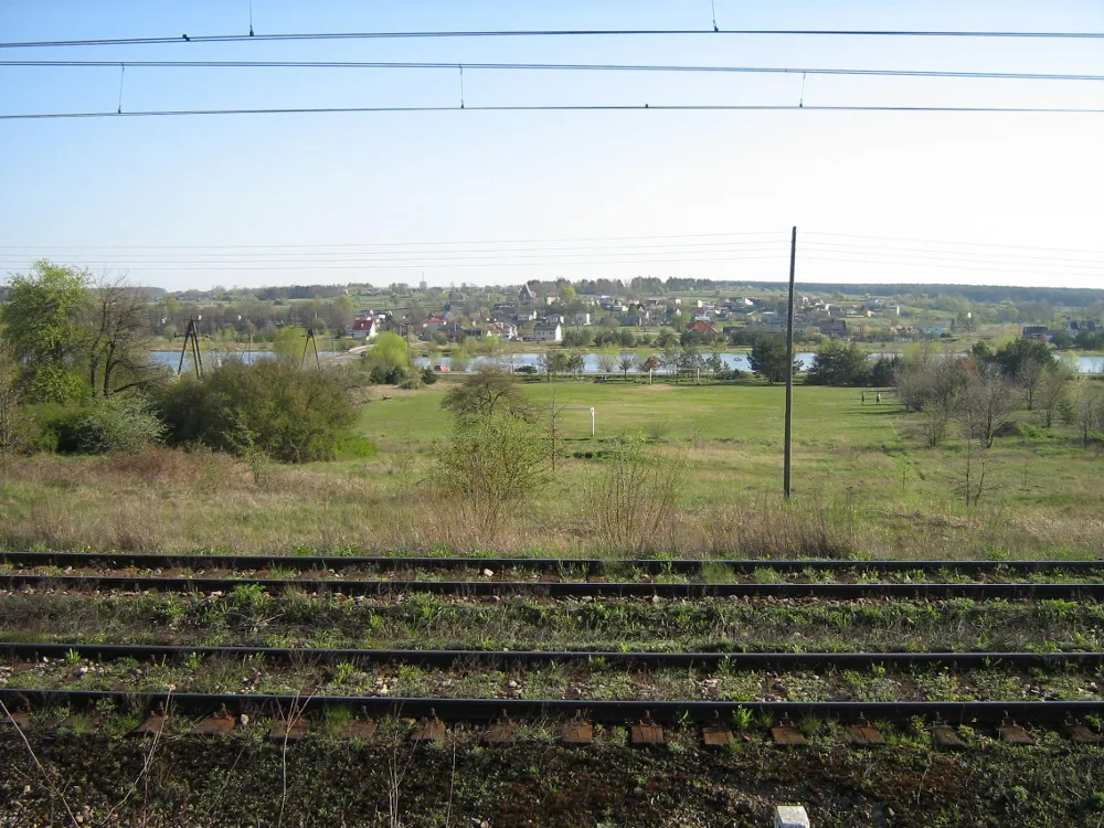 Photo showing: Panorama of Stykow from the railroad crossing in Stykow