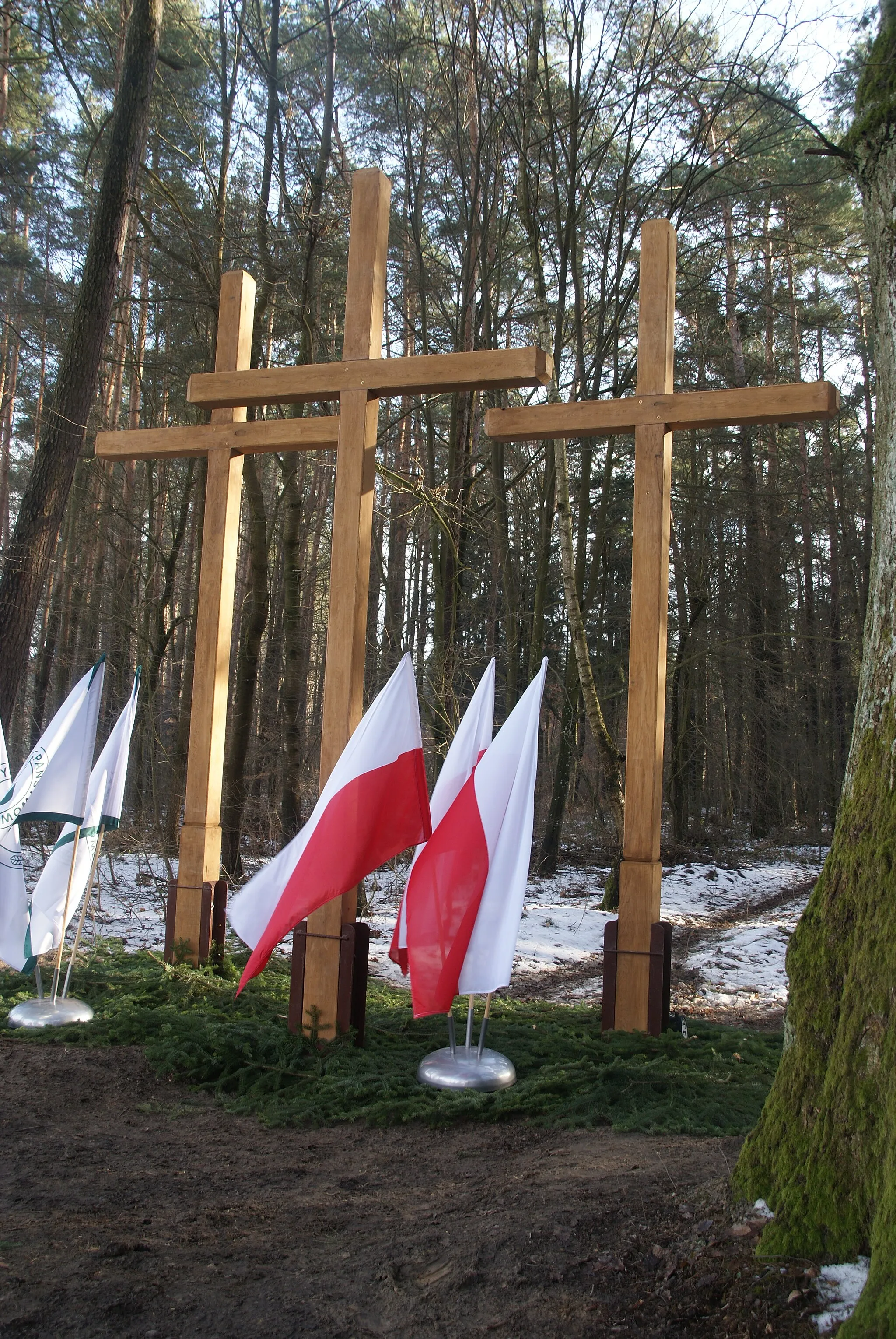 Photo showing: Budy Brodzkie - Upamiętnienie miejsca rozpoczęcia walk w czasie Powstania Styczniowego zakończonych Bitwą pod Iłżą (17.01.1864)