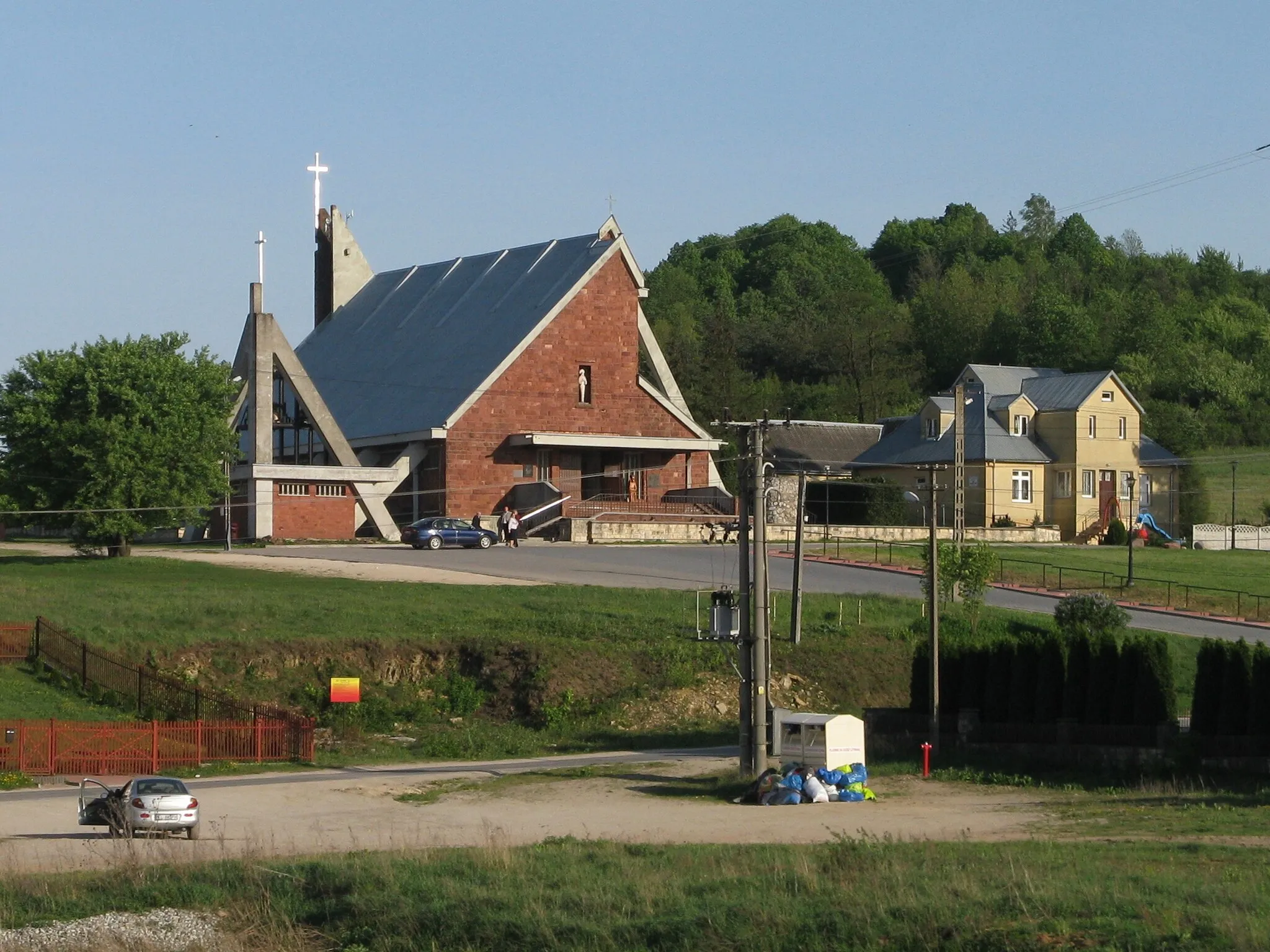 Photo showing: The Roman Catholic Sacred Heart of Jesus church in Wierna Rzeka no. 4, Poland.