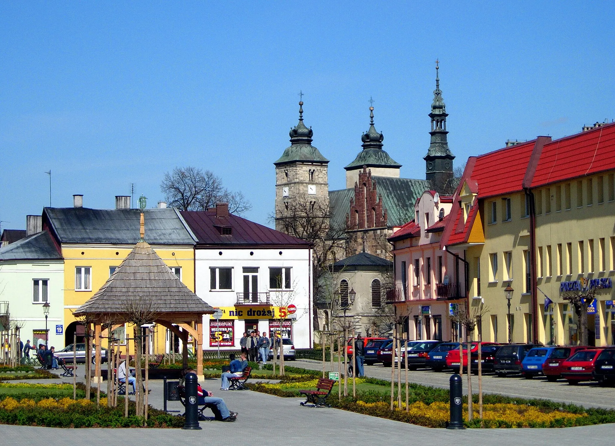 Photo showing: Market square in Opatów